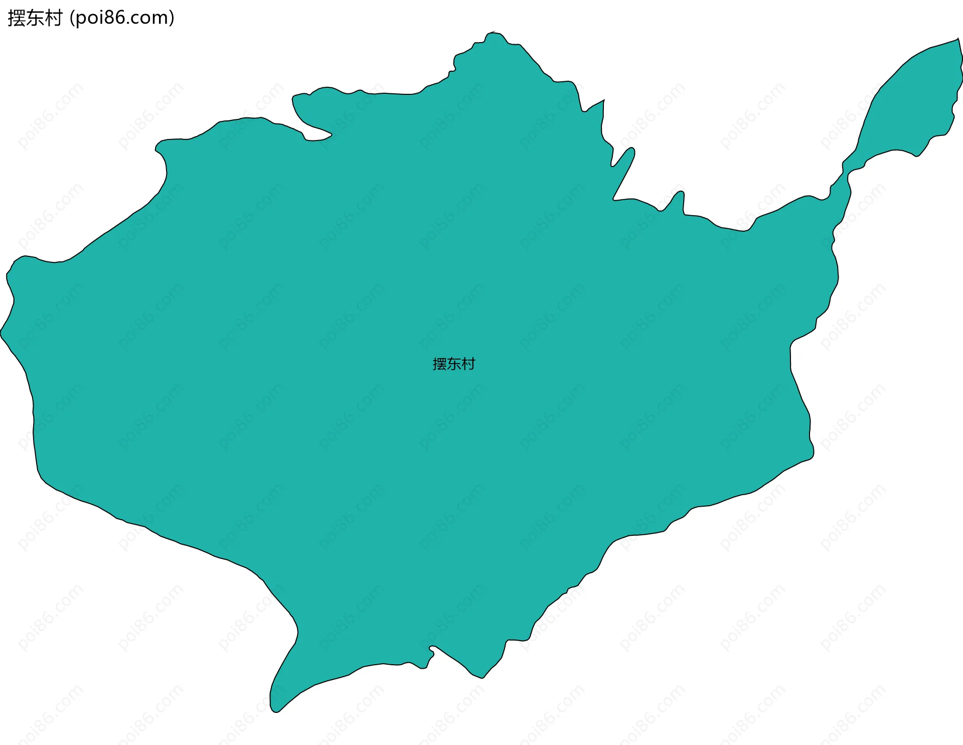 摆东村边界地图