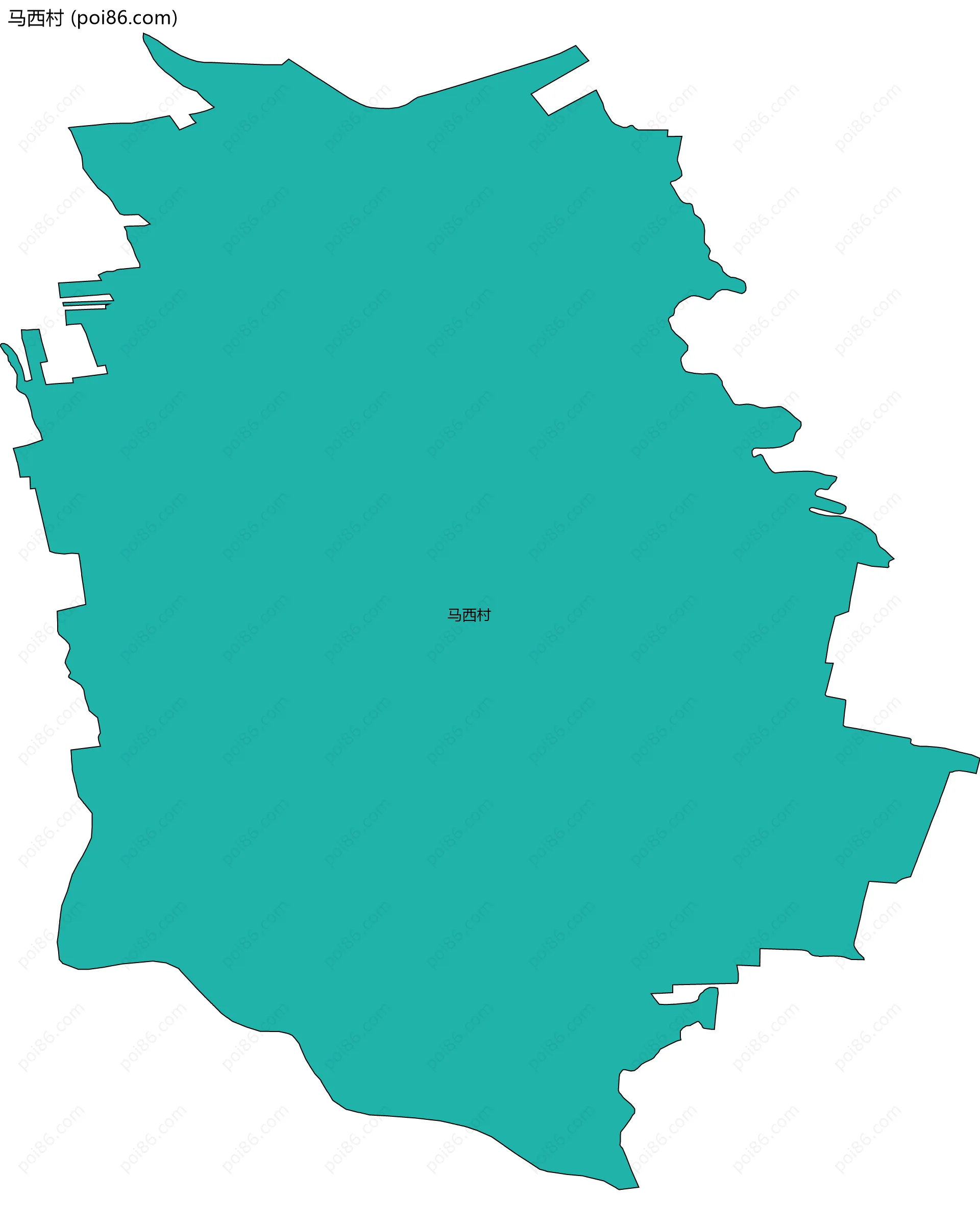 马西村边界地图