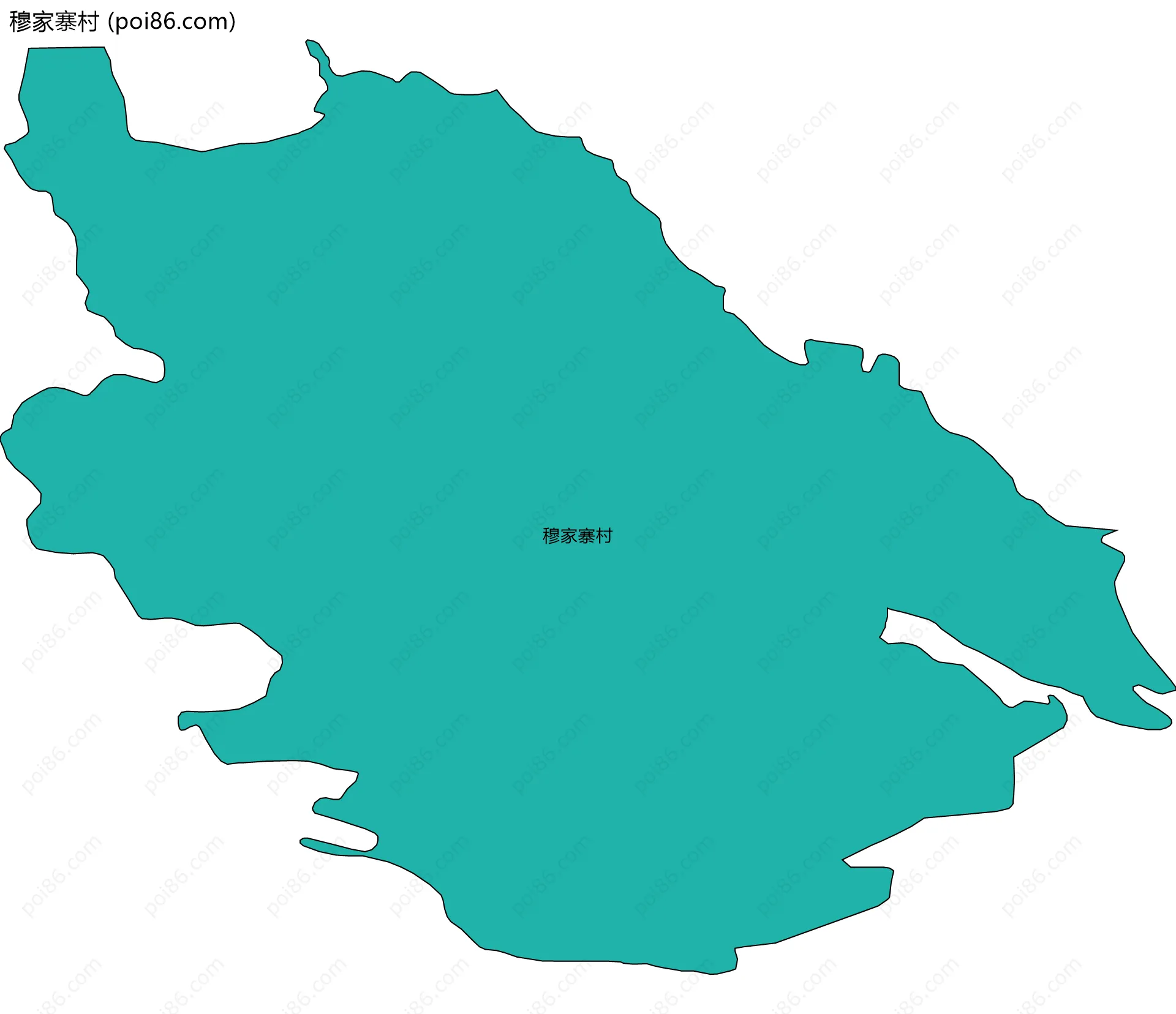 穆家寨村边界地图