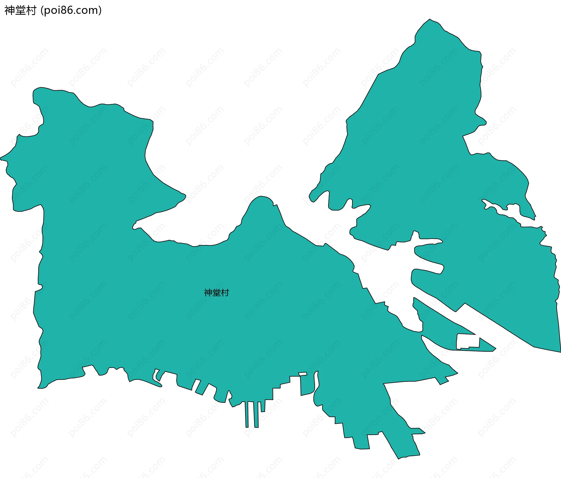 神堂村边界地图