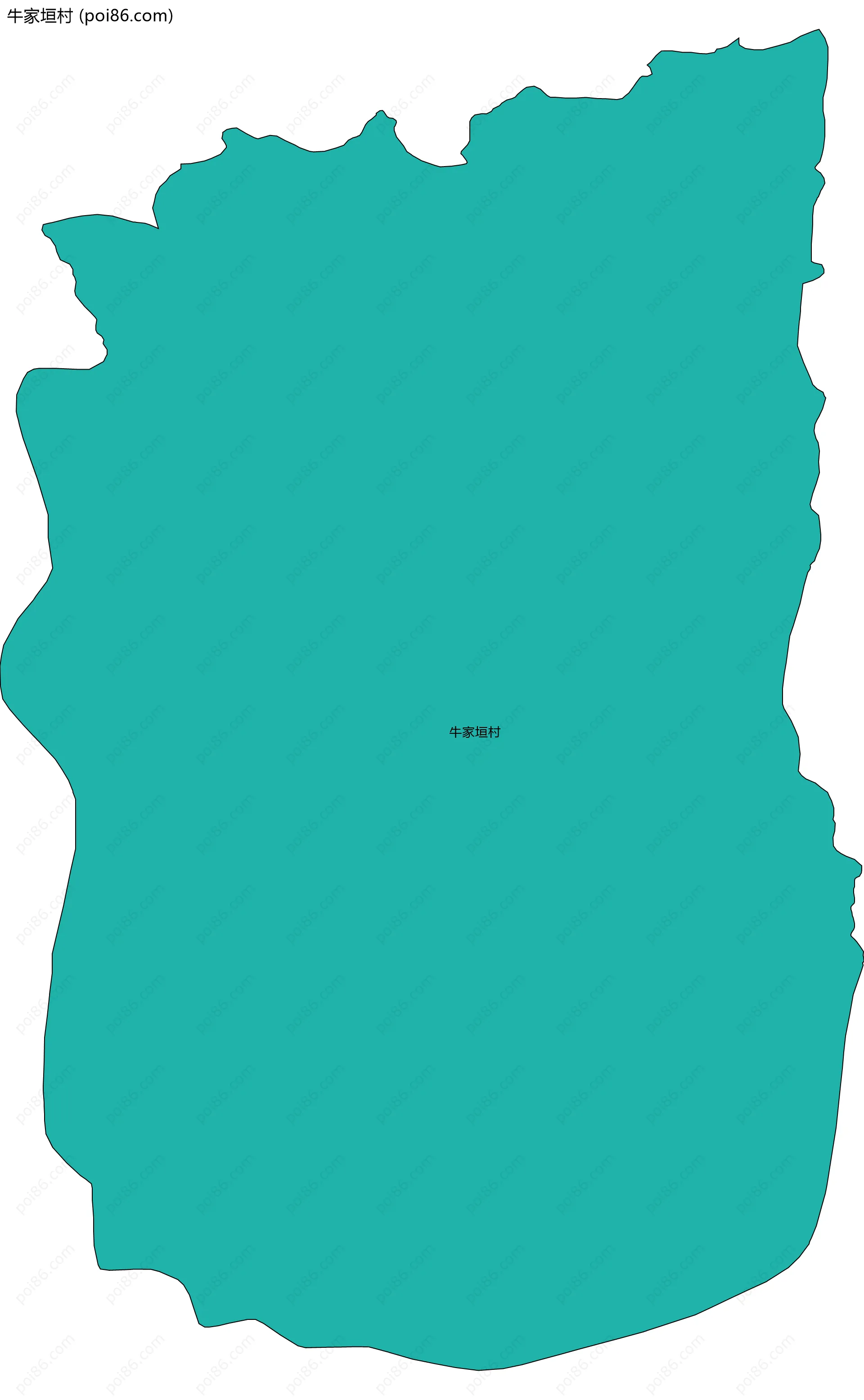 牛家垣村边界地图