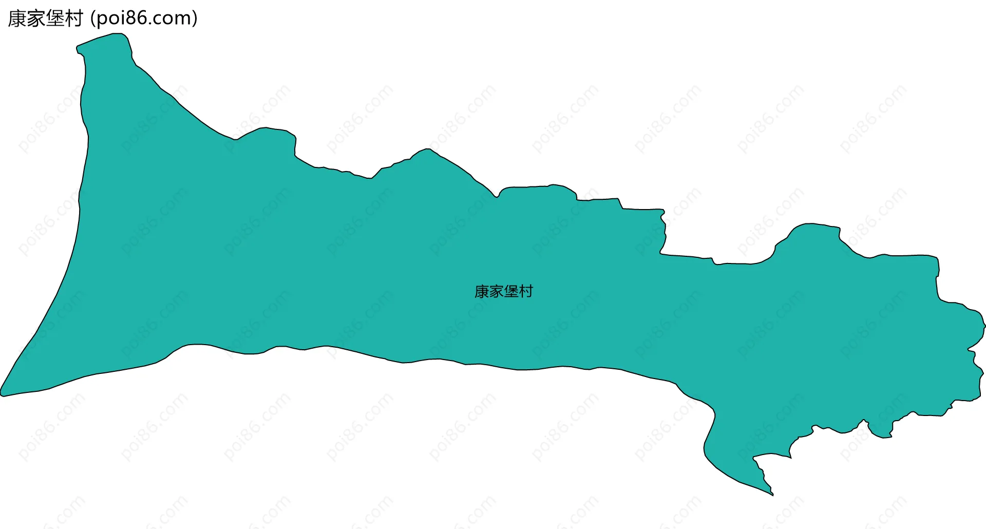 康家堡村边界地图