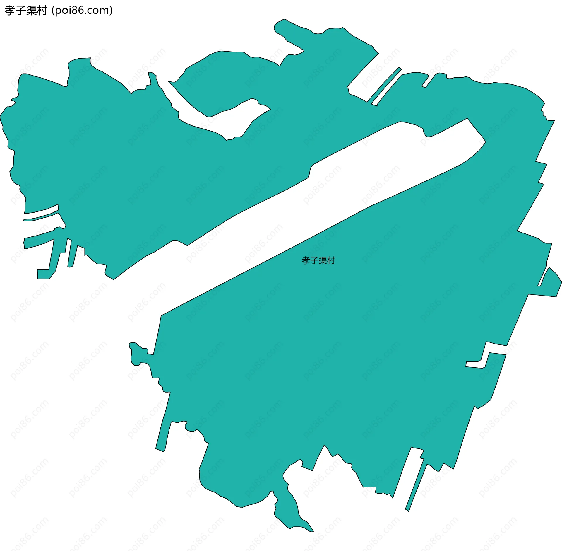 孝子渠村边界地图