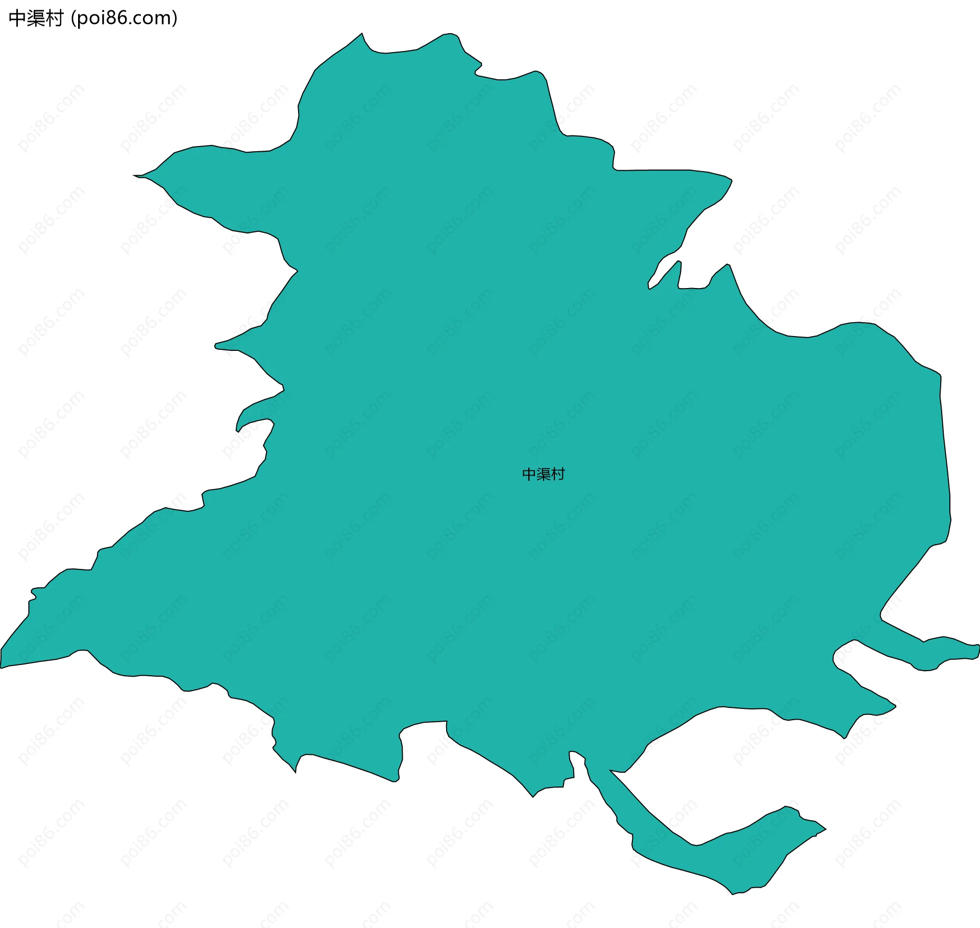 中渠村边界地图