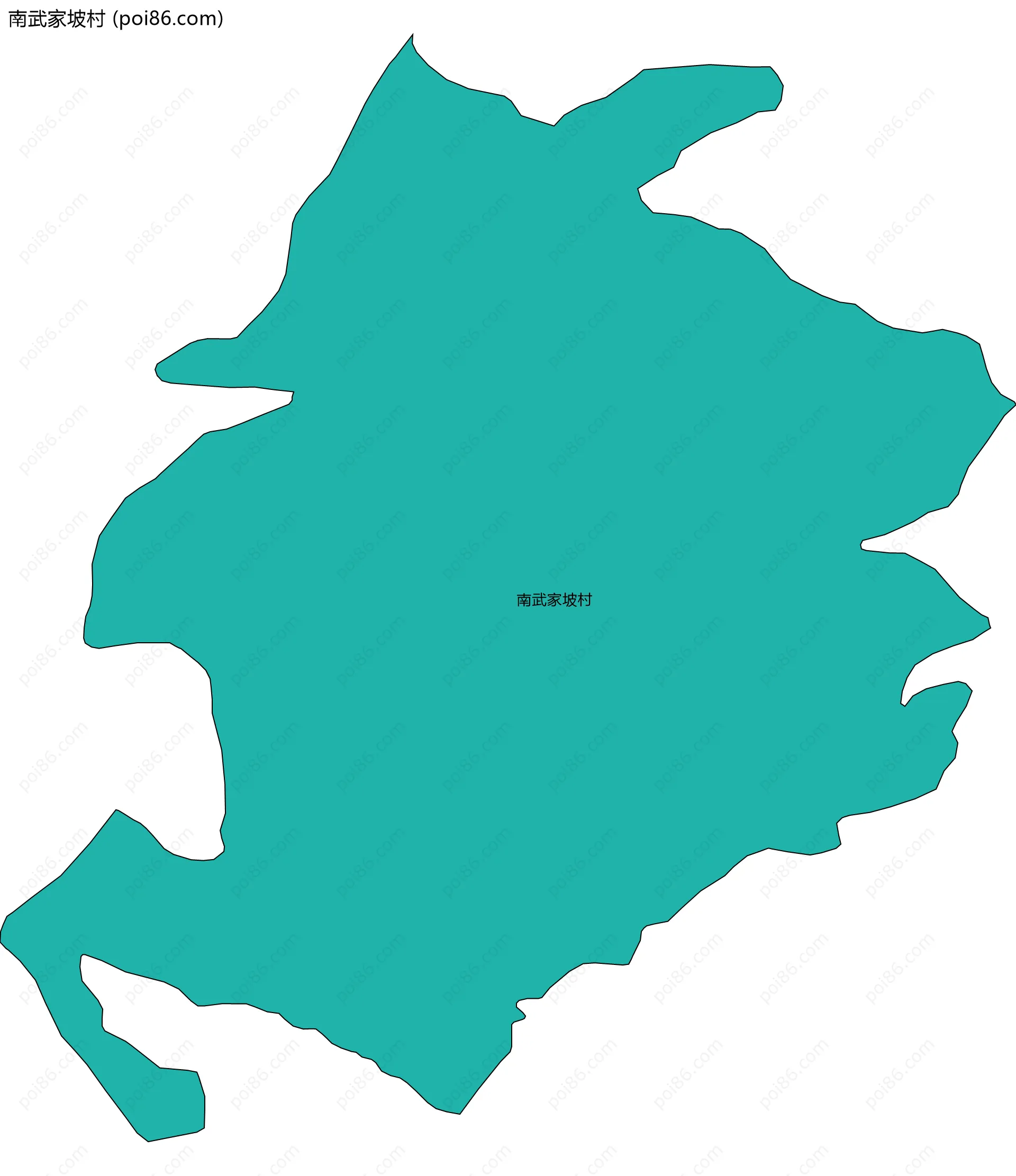 南武家坡村边界地图