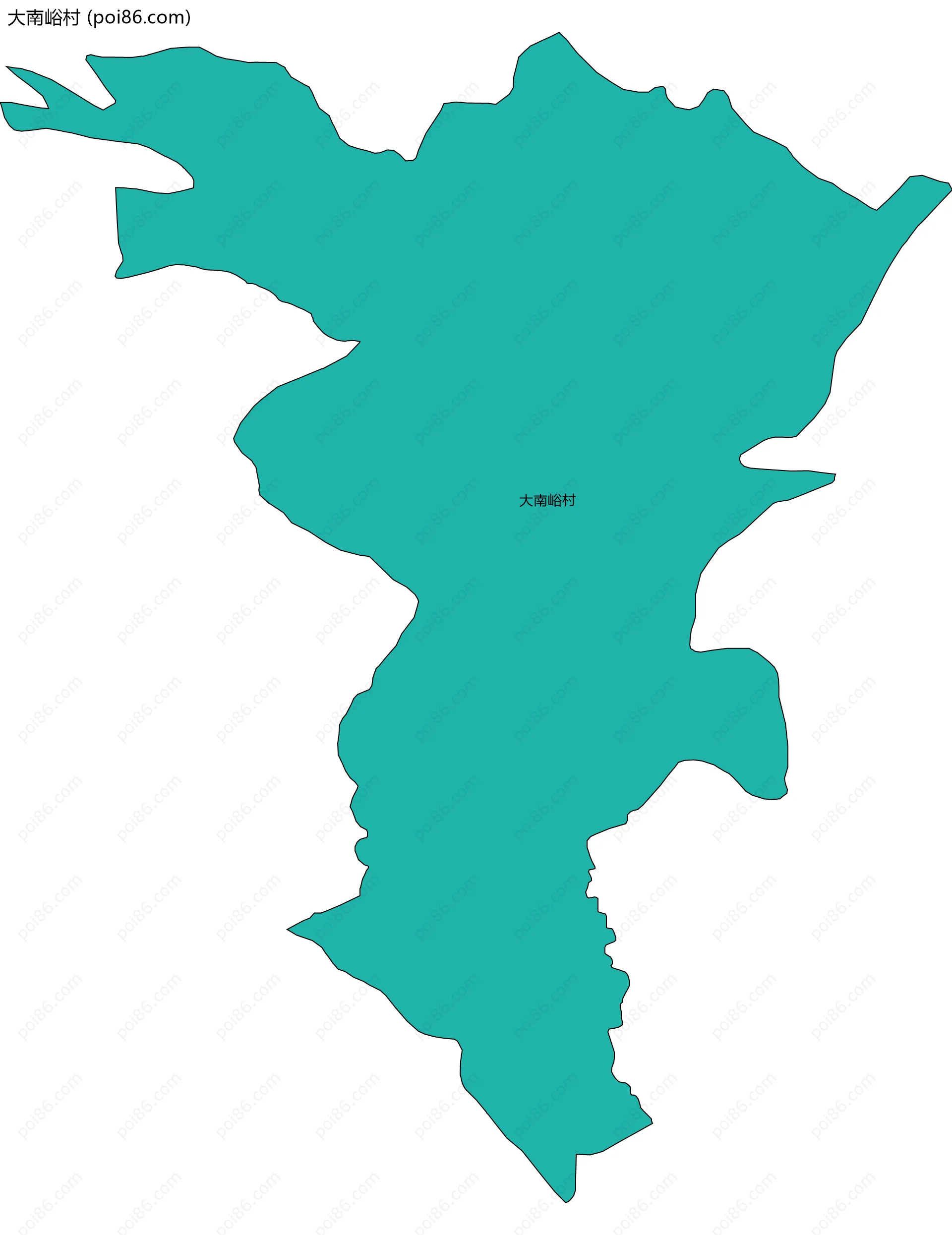 大南峪村边界地图