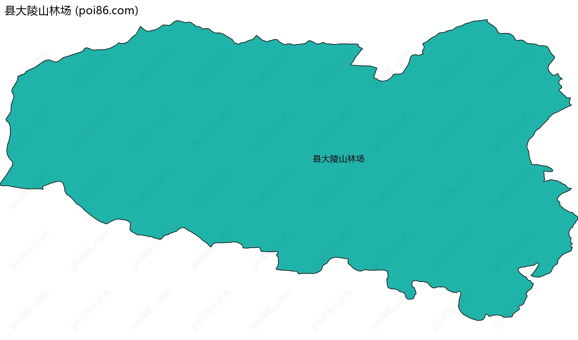 县大陵山林场边界地图