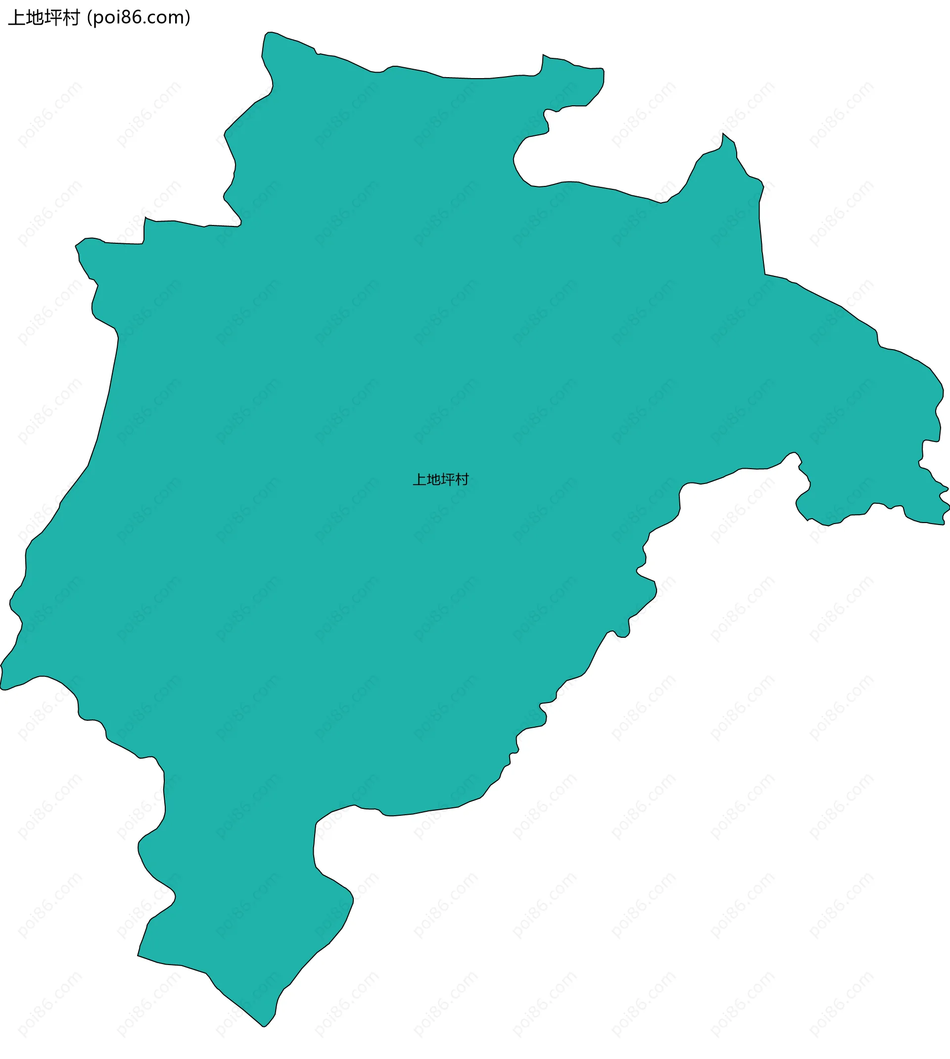 上地坪村边界地图