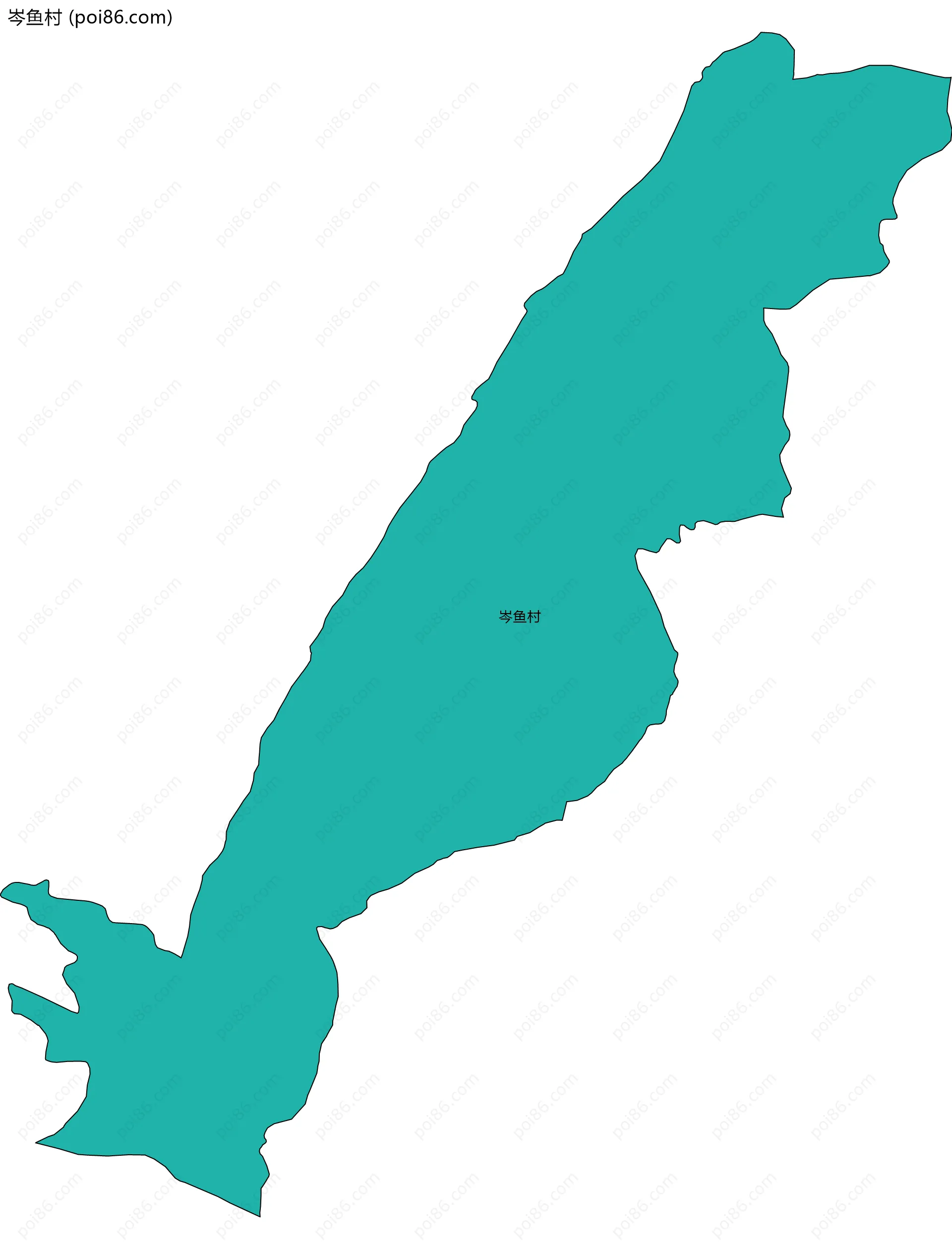 岑鱼村边界地图