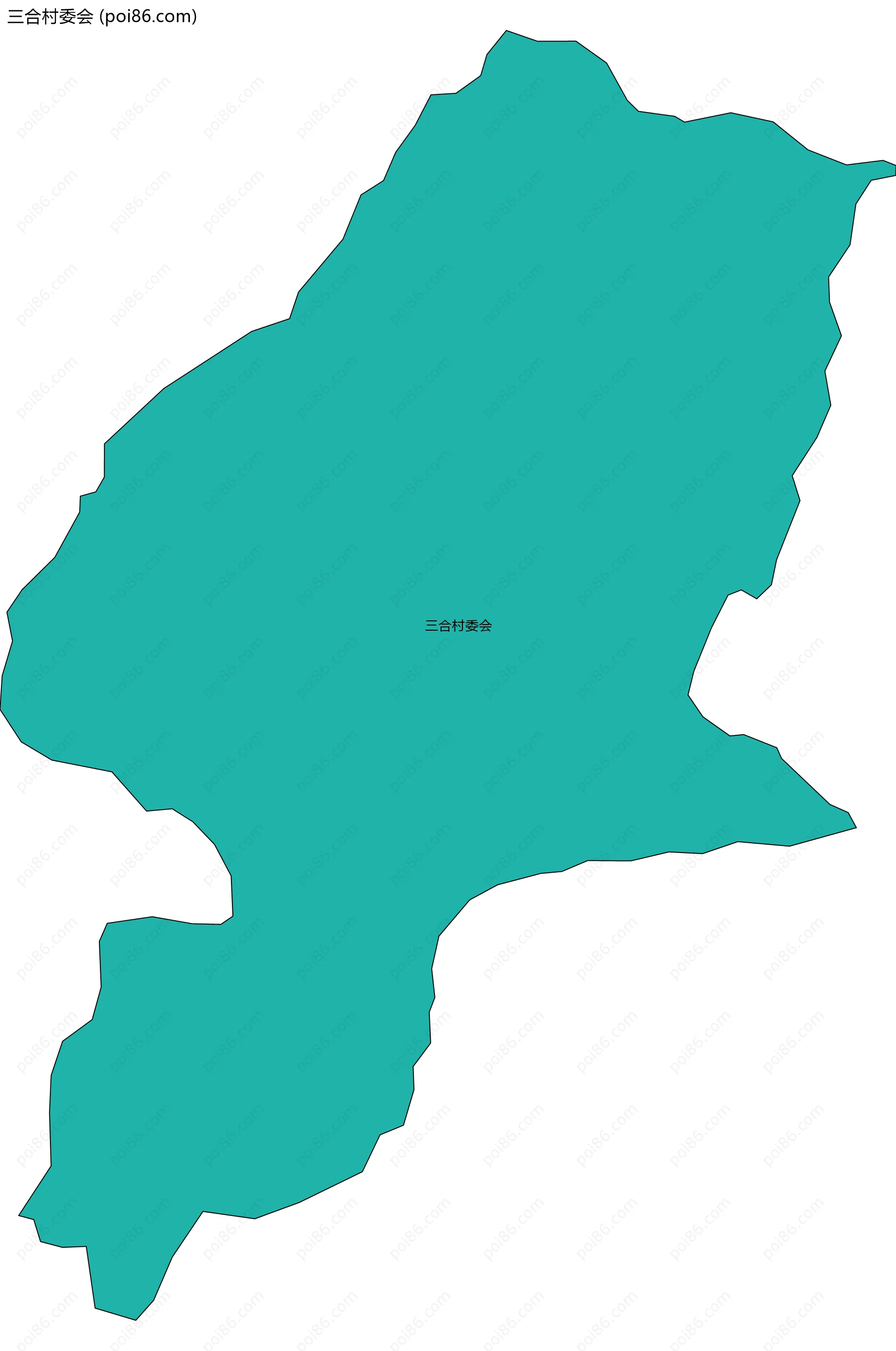 三合村委会边界地图