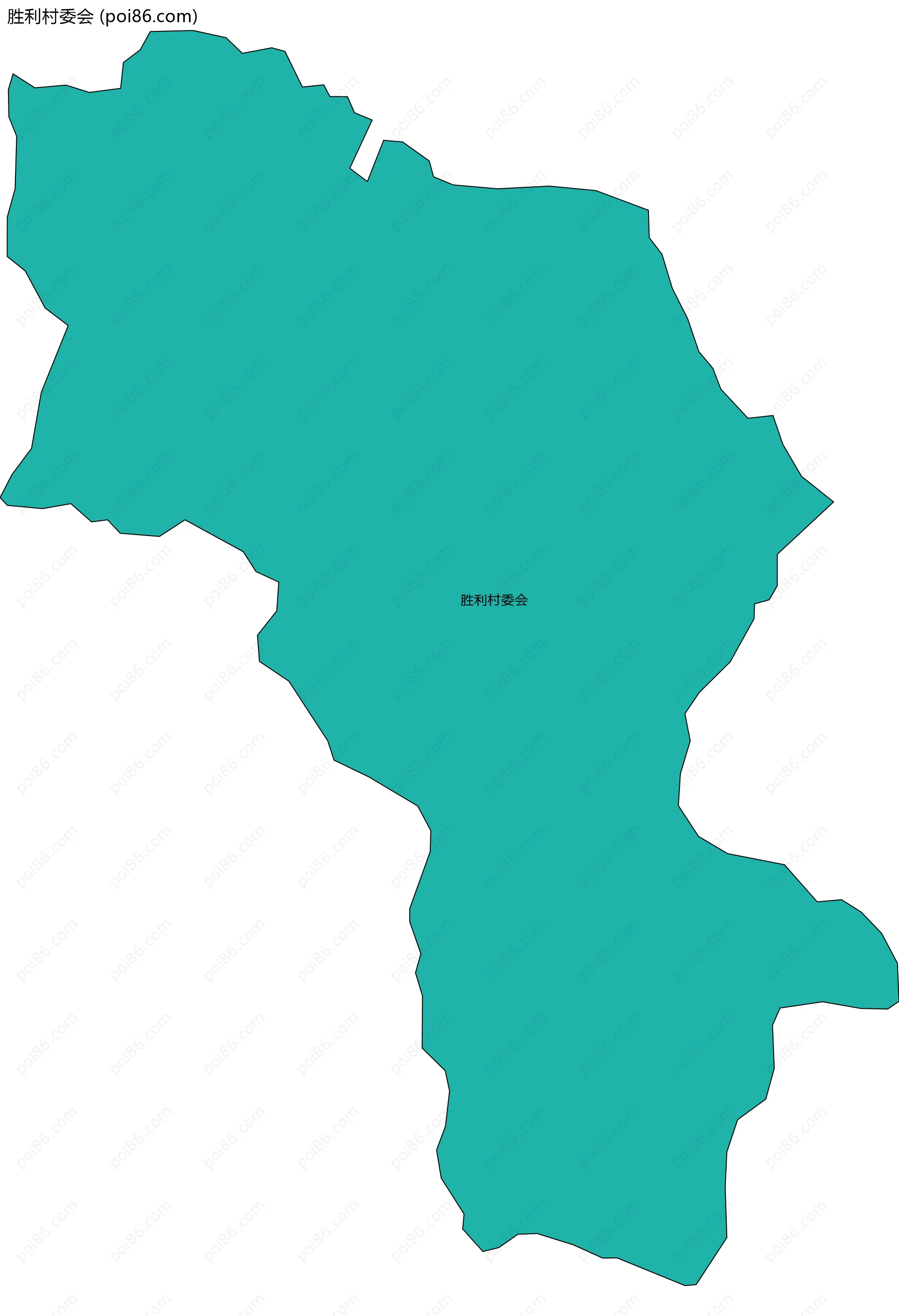 胜利村委会边界地图