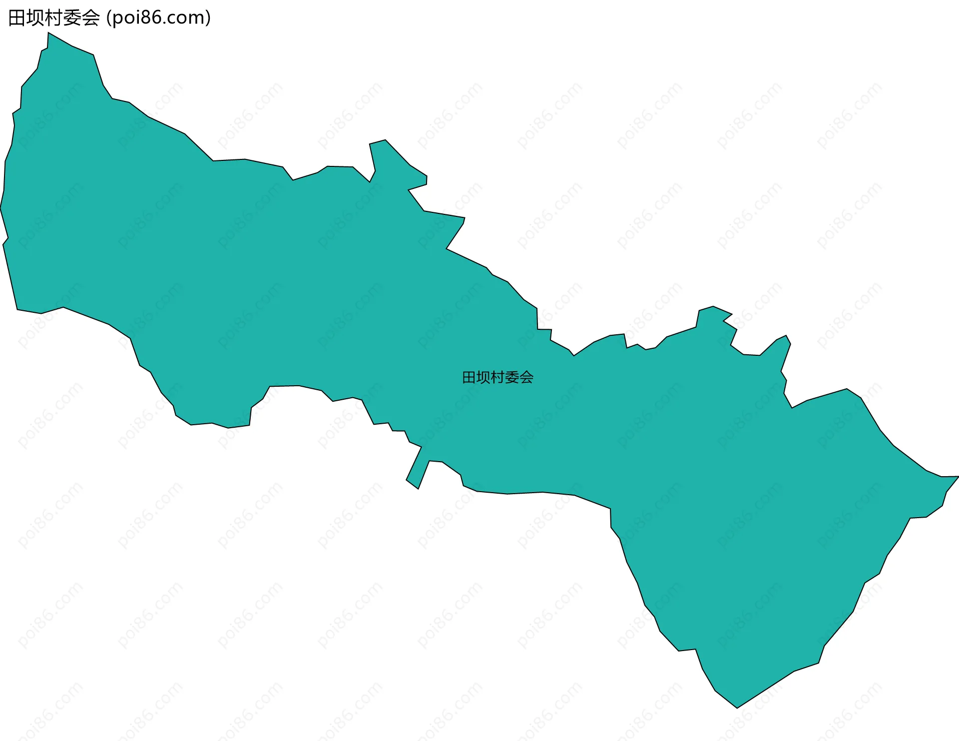 田坝村委会边界地图