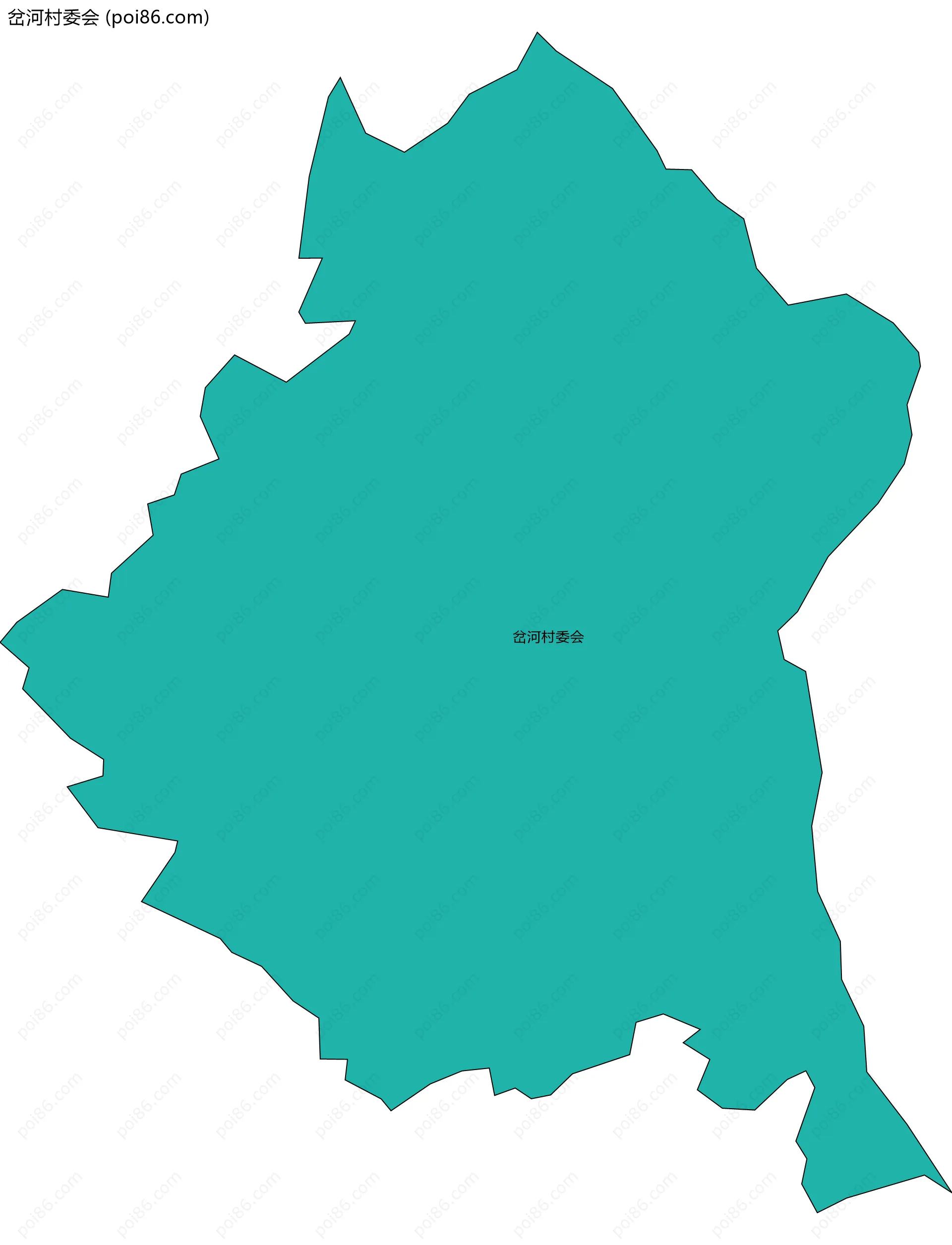 岔河村委会边界地图