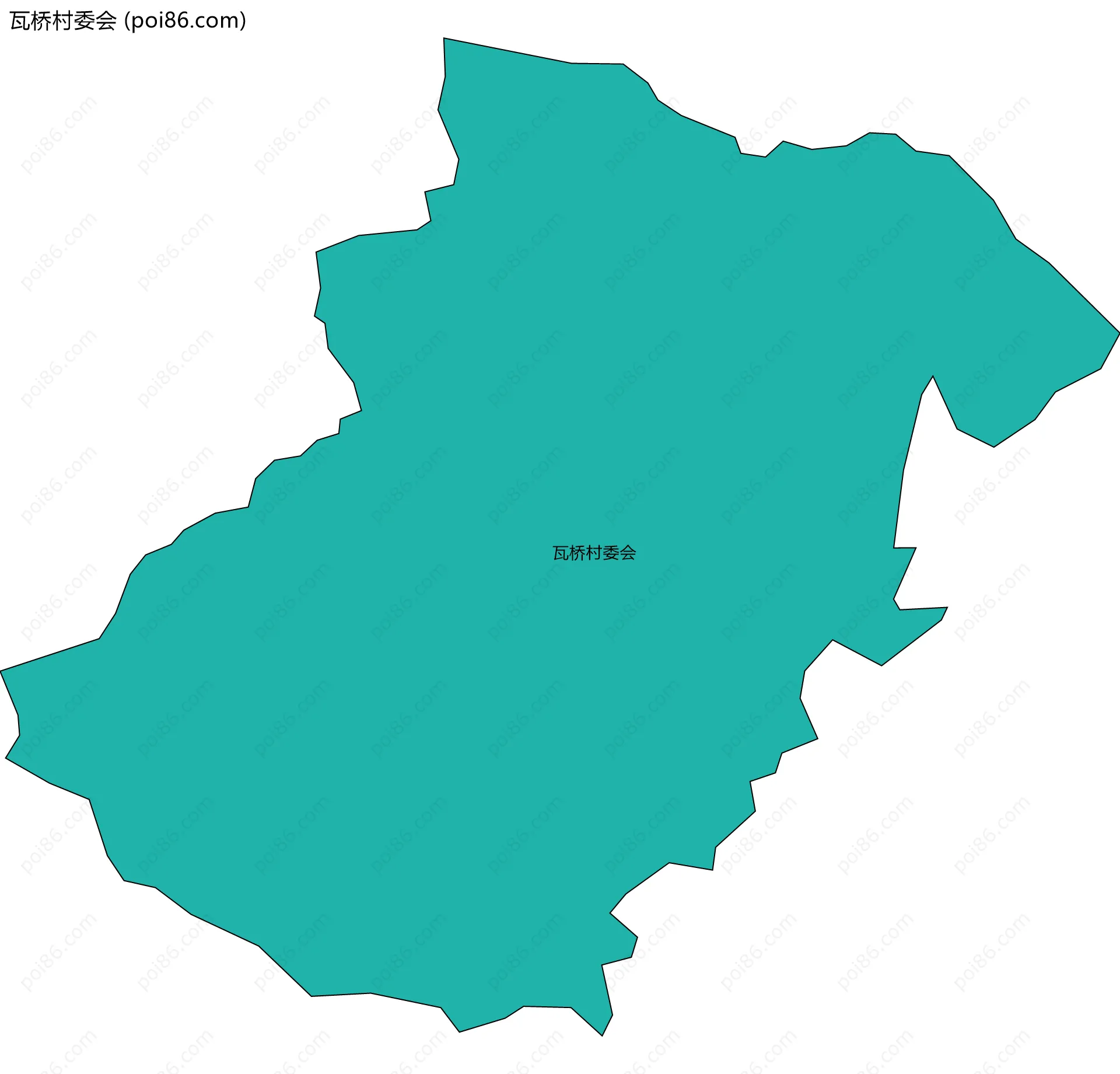 瓦桥村委会边界地图