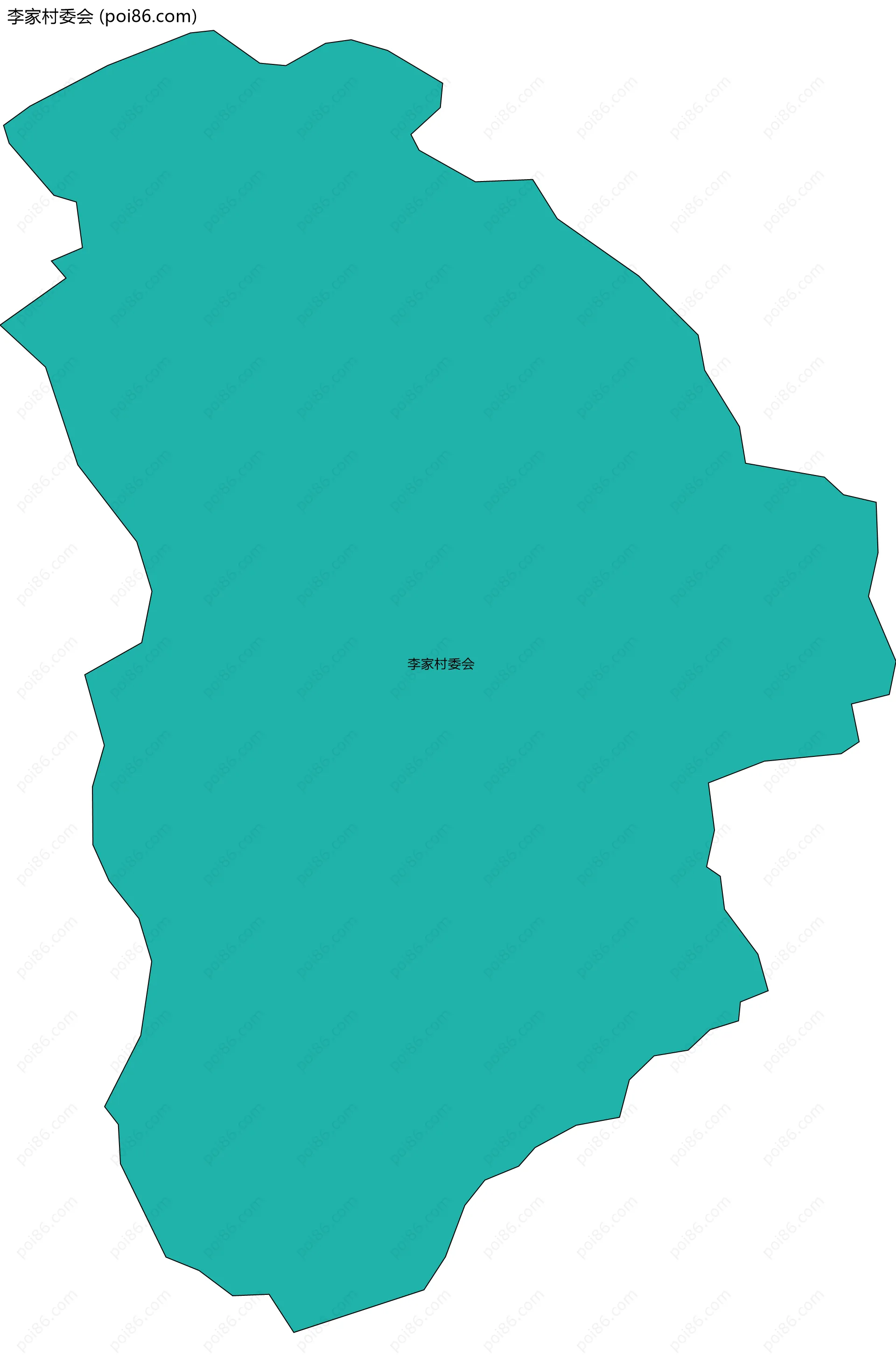 李家村委会边界地图