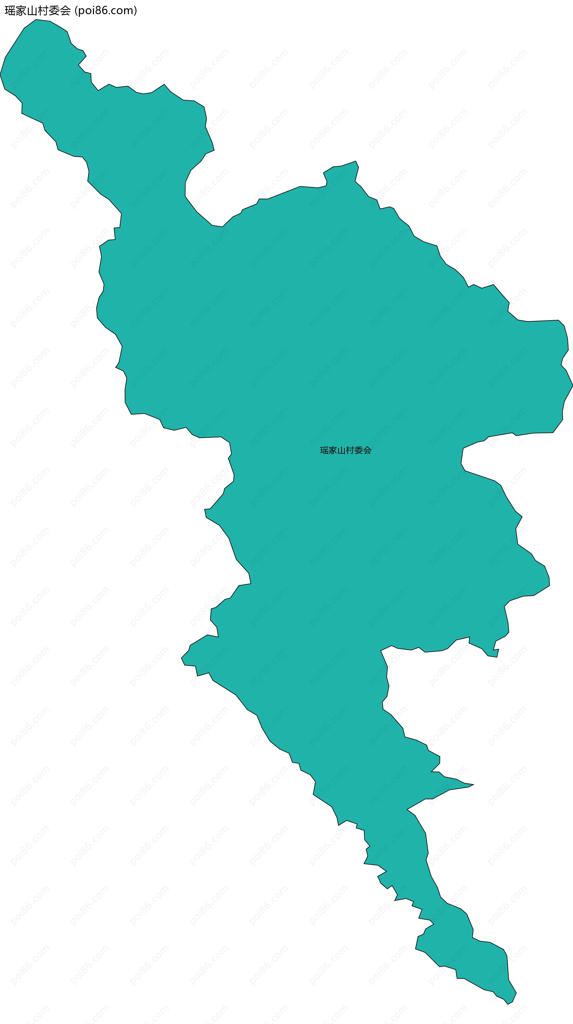 瑶家山村委会边界地图