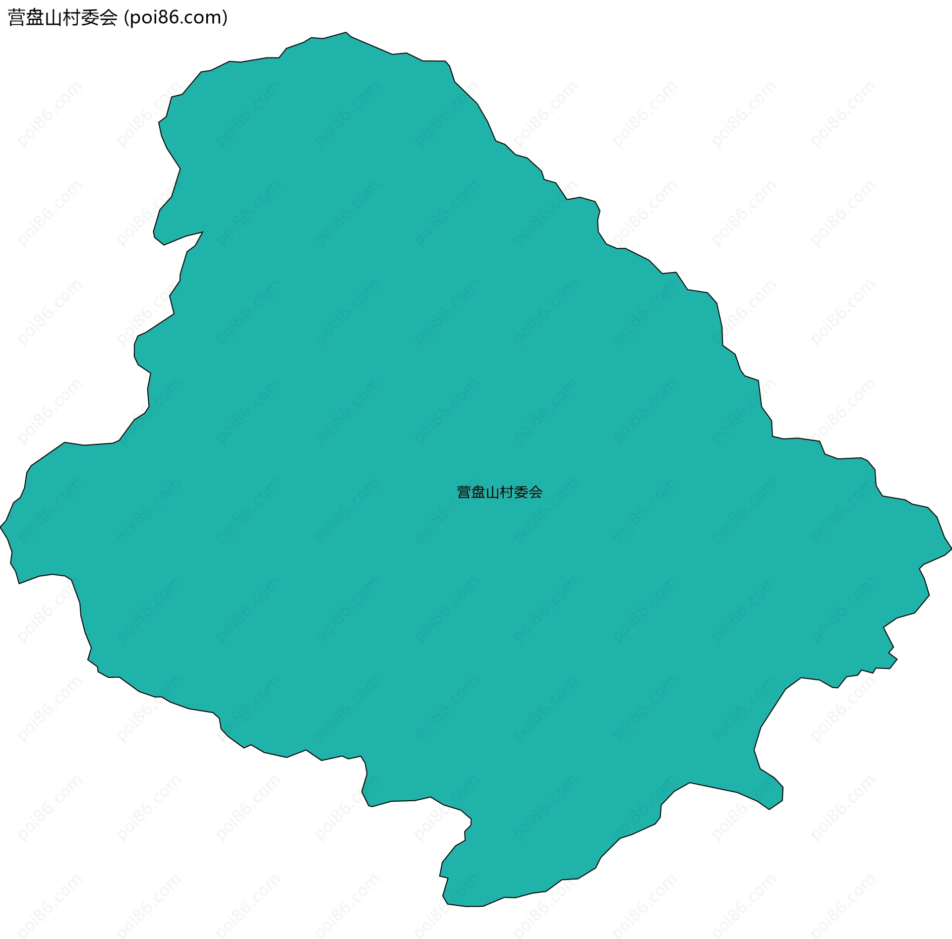 营盘山村委会边界地图