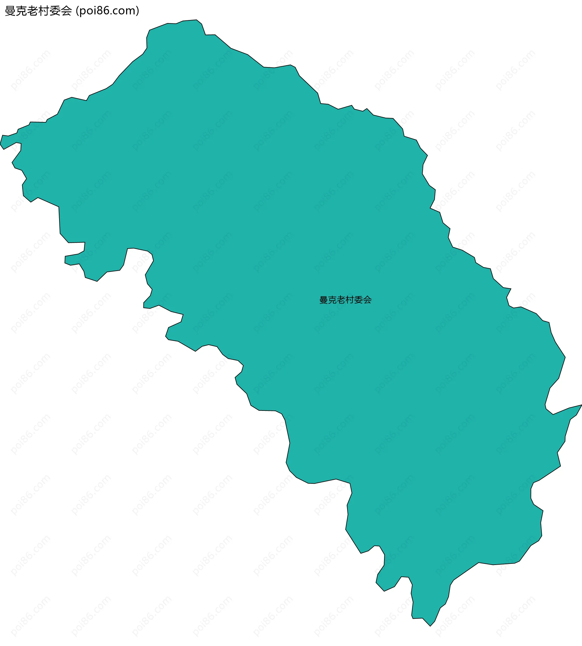 曼克老村委会边界地图
