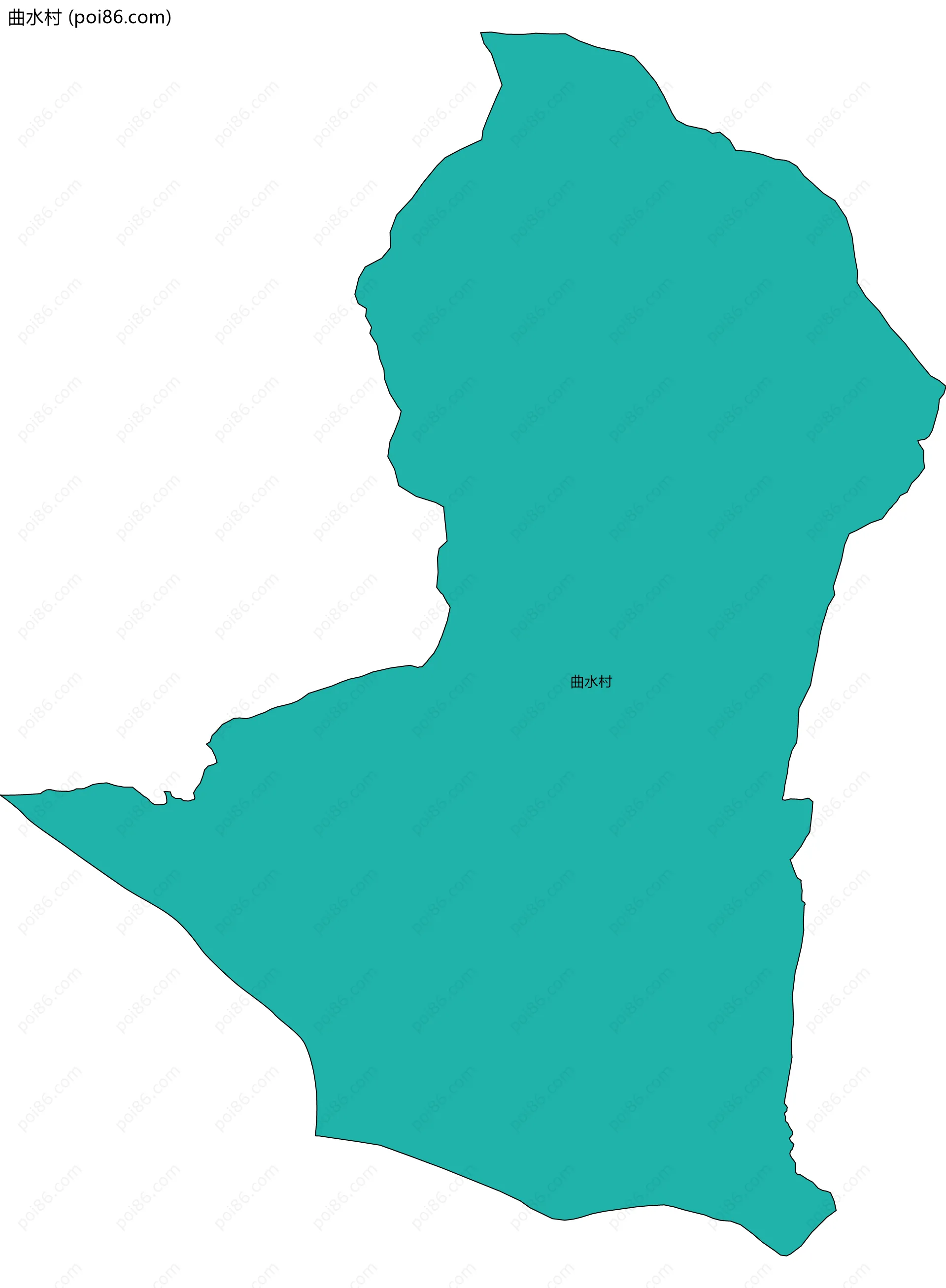 曲水村边界地图