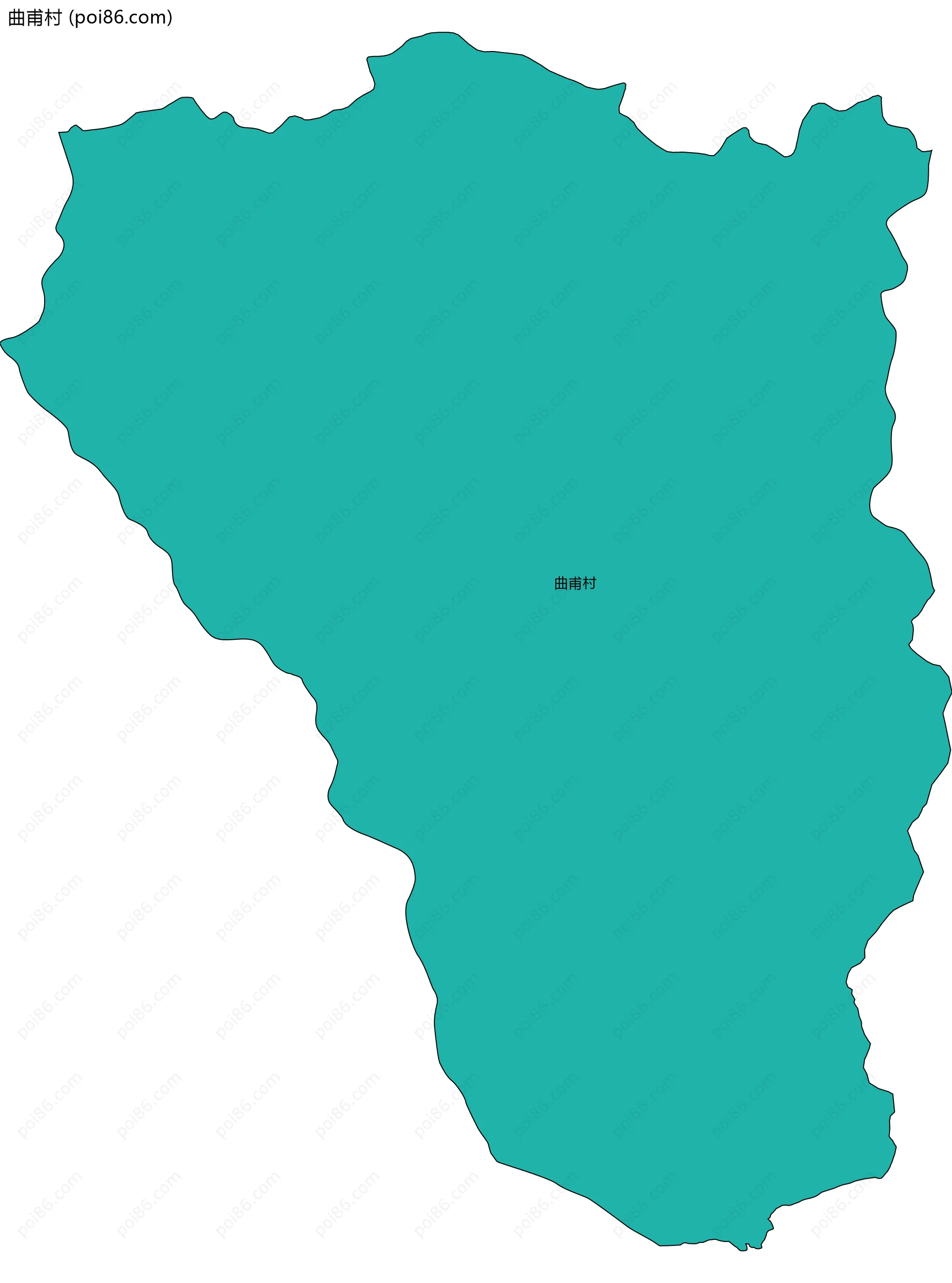 曲甫村边界地图