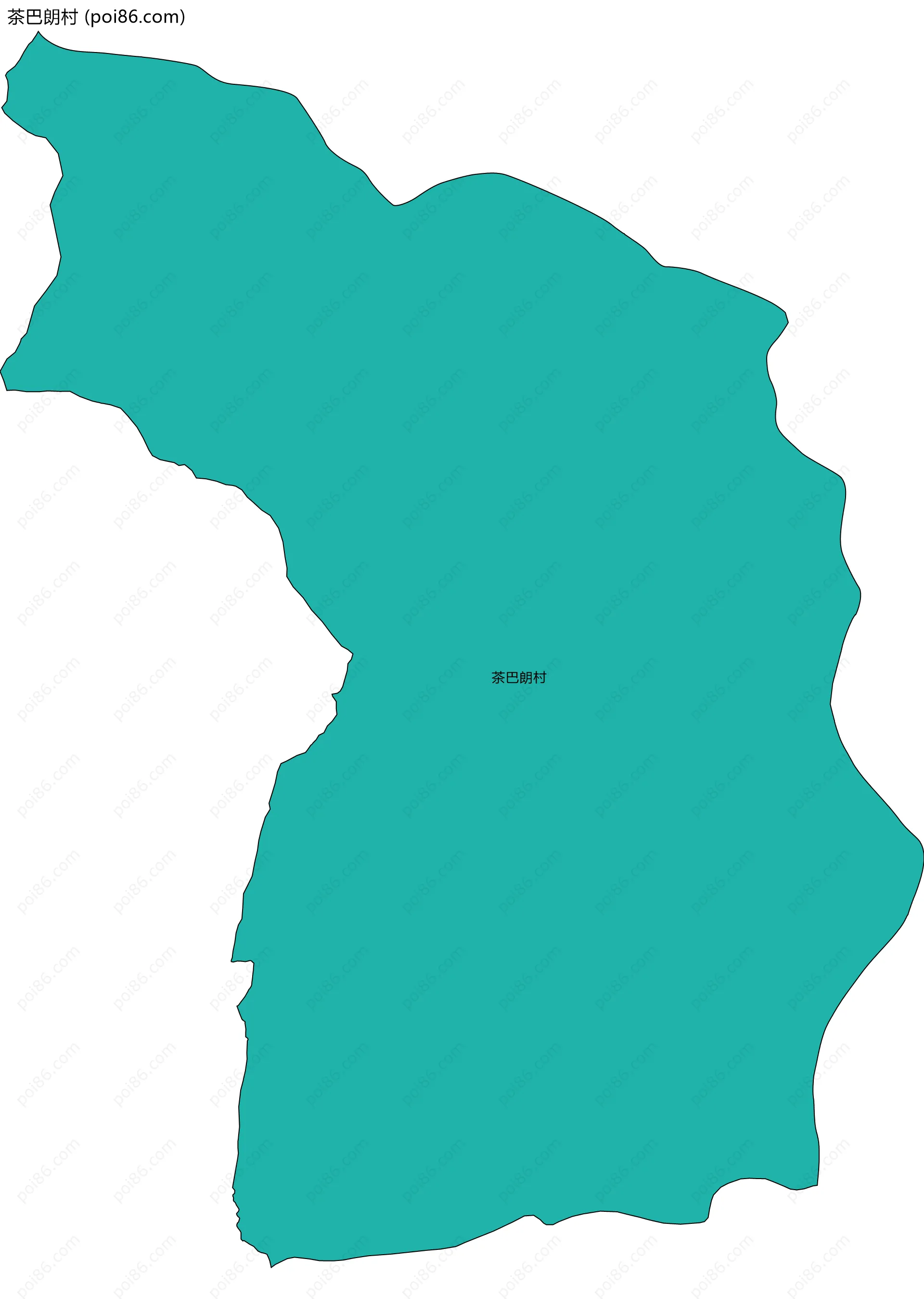 茶巴朗村边界地图