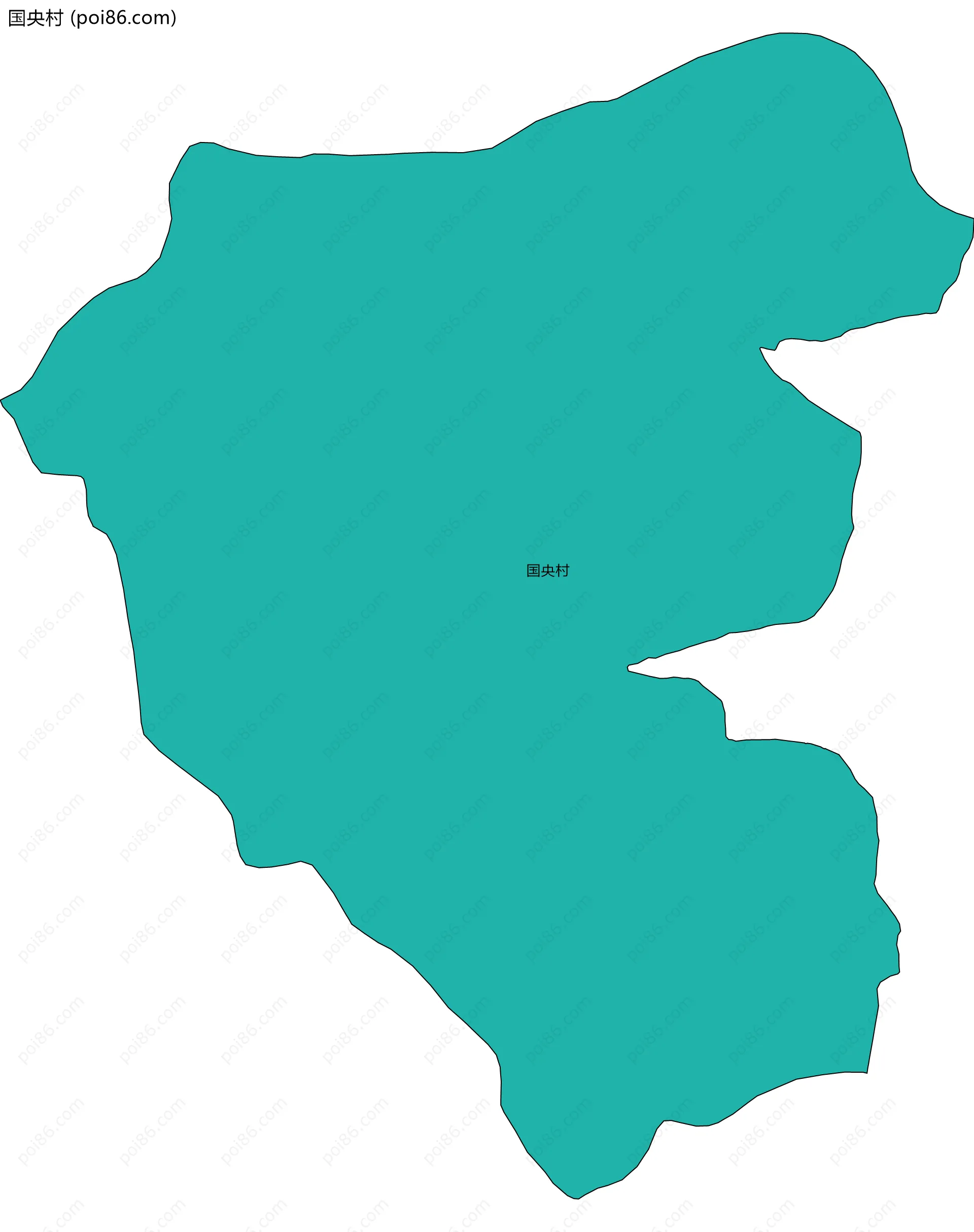 国央村边界地图