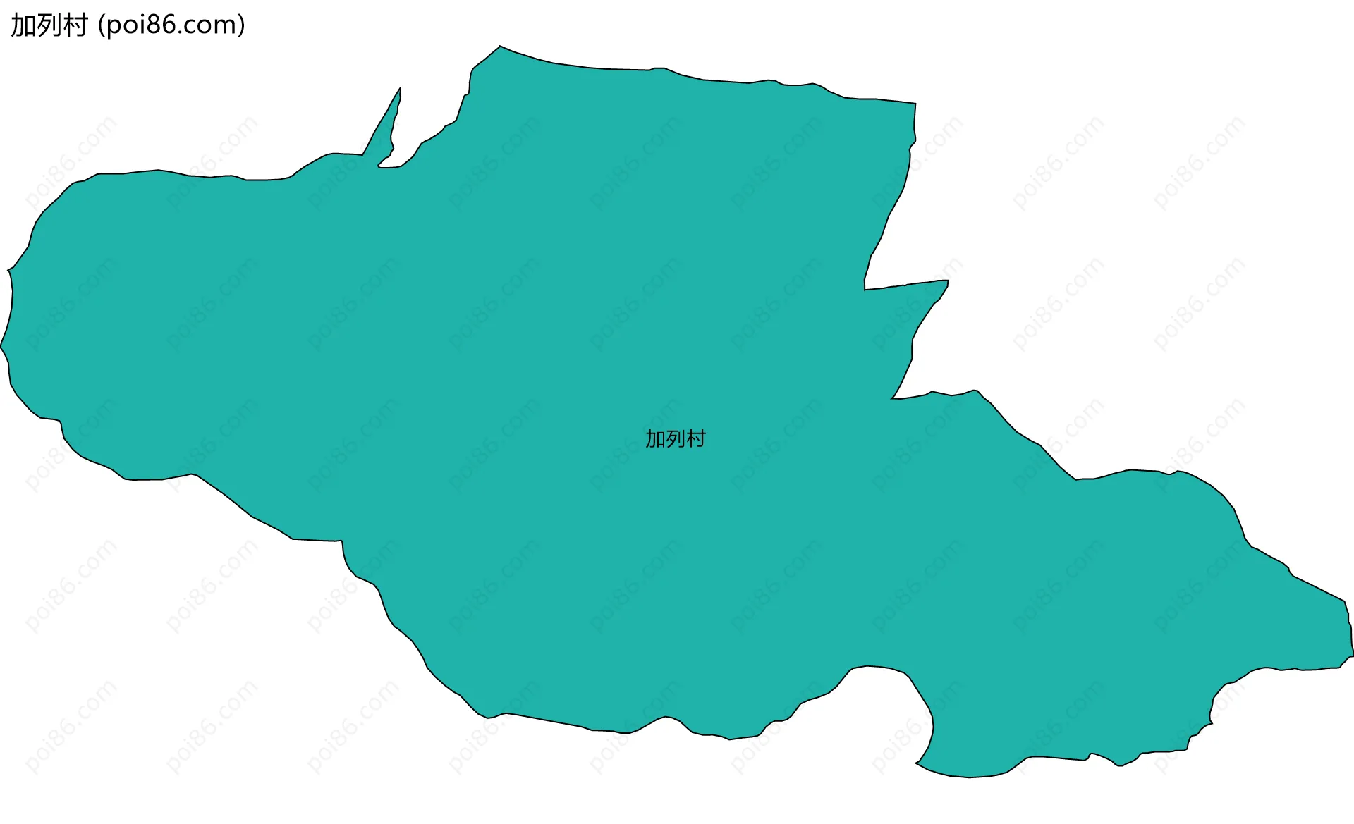 加列村边界地图