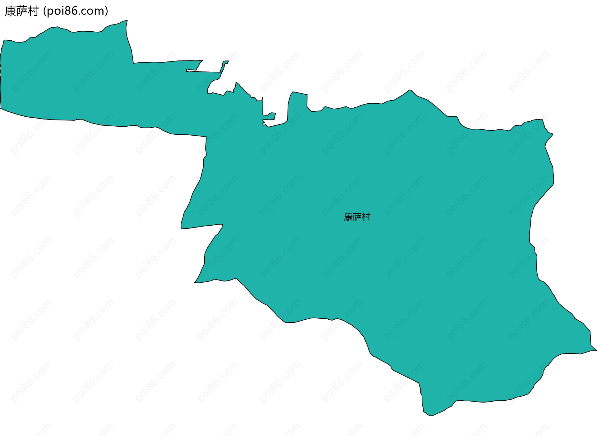 康萨村边界地图