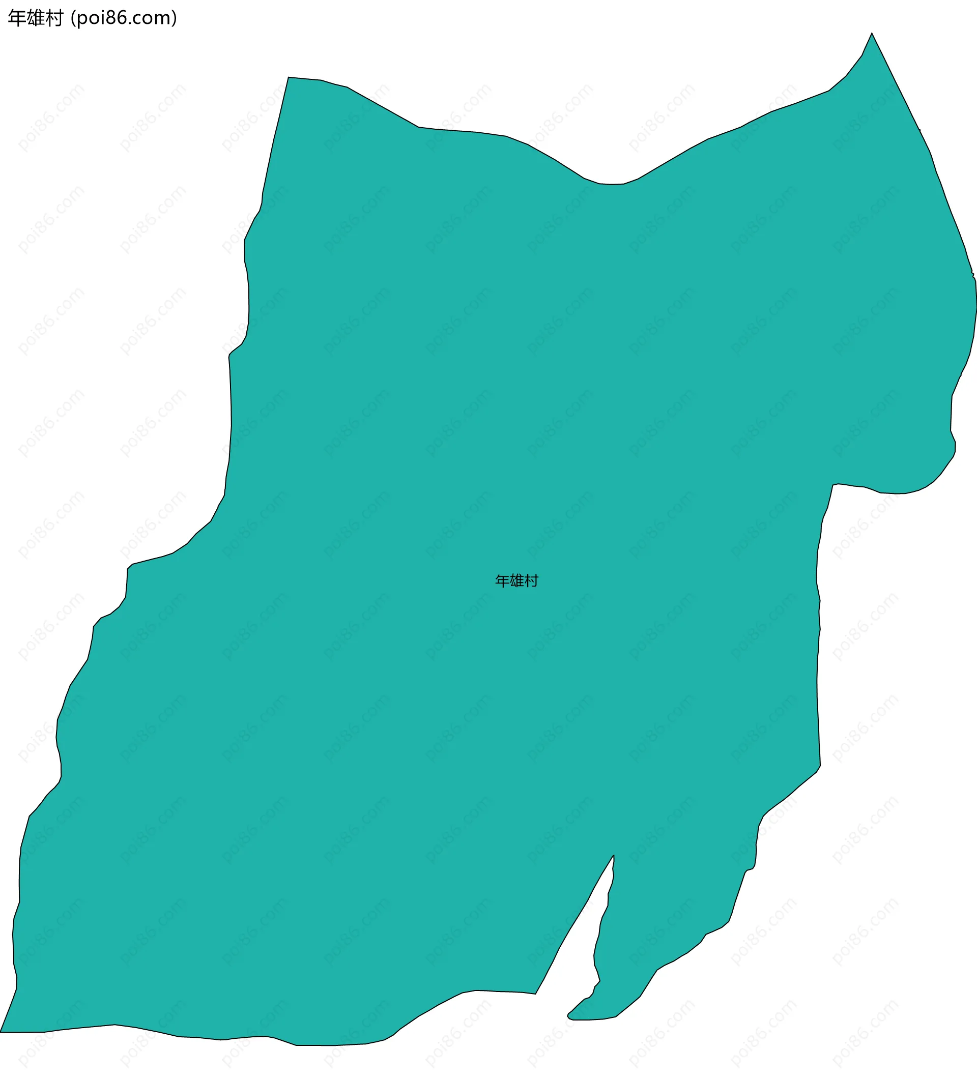 年雄村边界地图