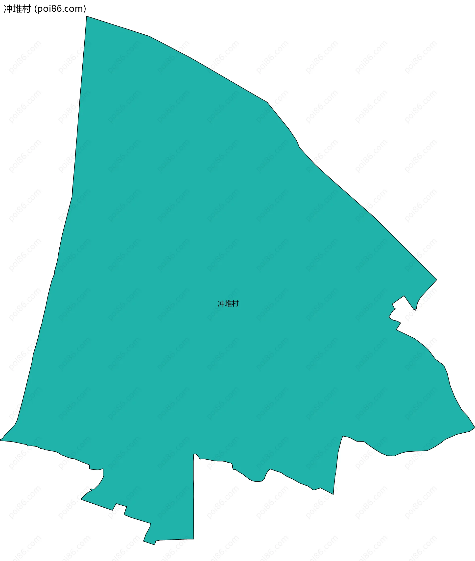 冲堆村边界地图