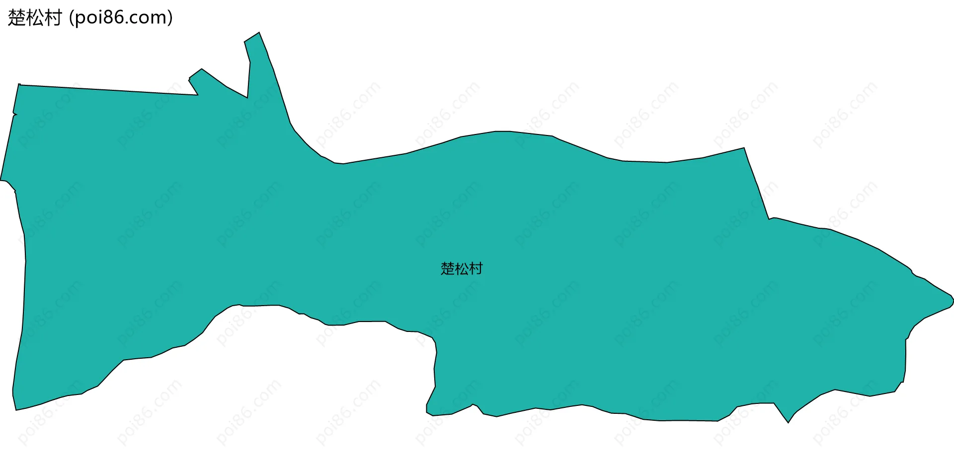 楚松村边界地图