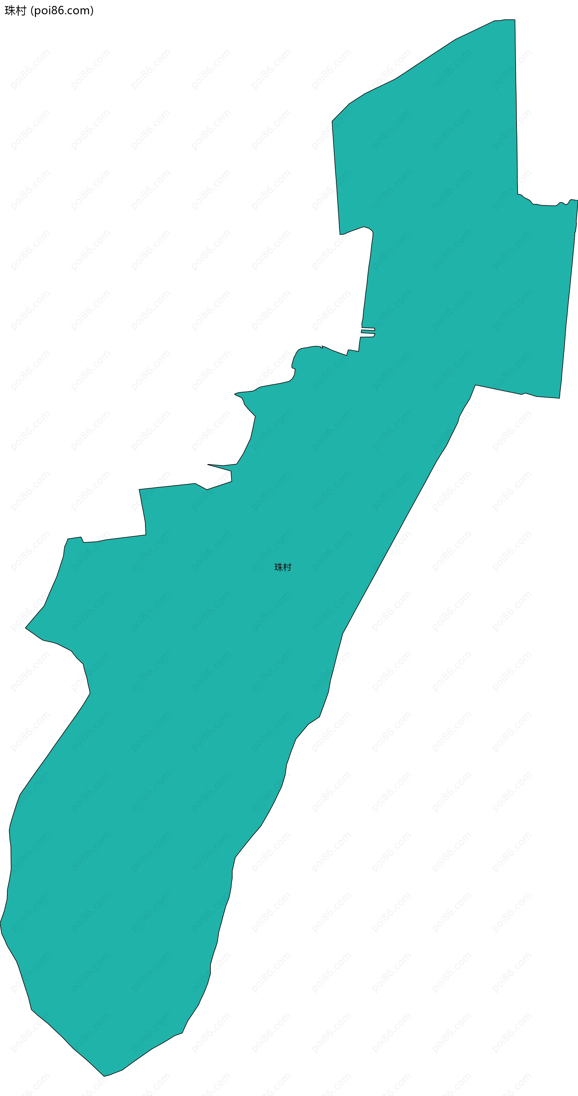 珠村边界地图