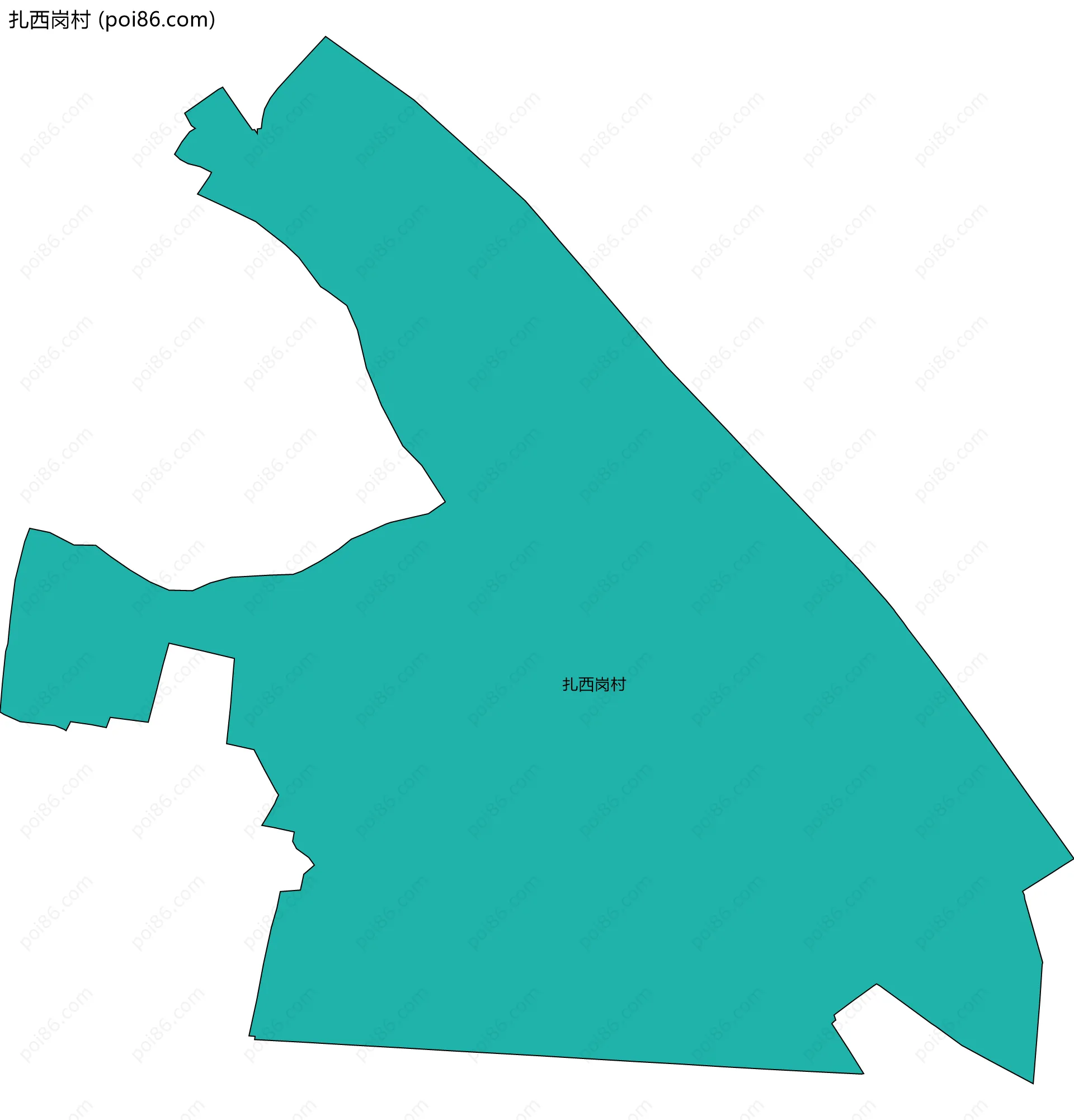 扎西岗村边界地图