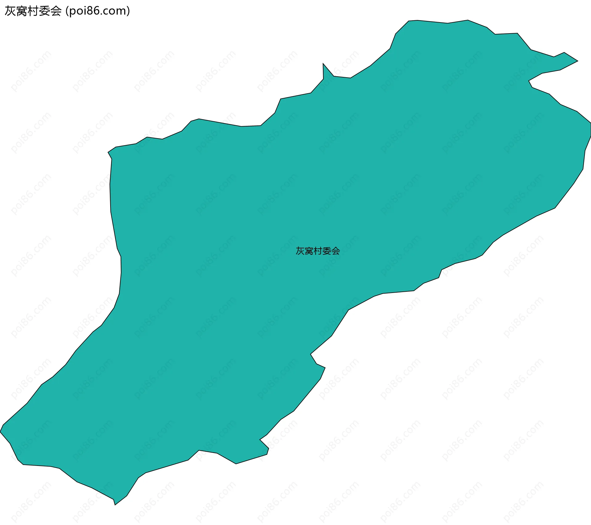 灰窝村委会边界地图