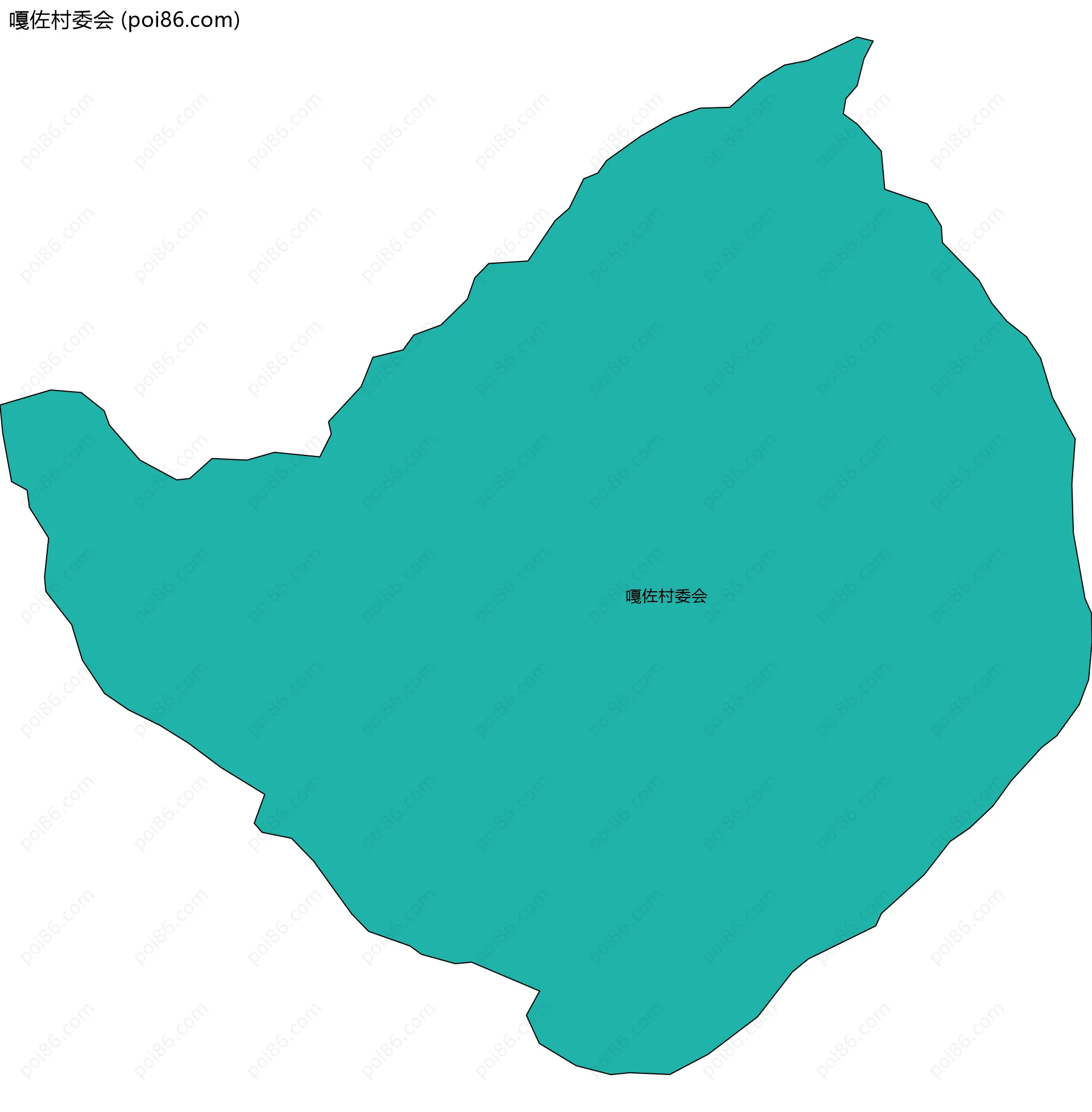 嘎佐村委会边界地图