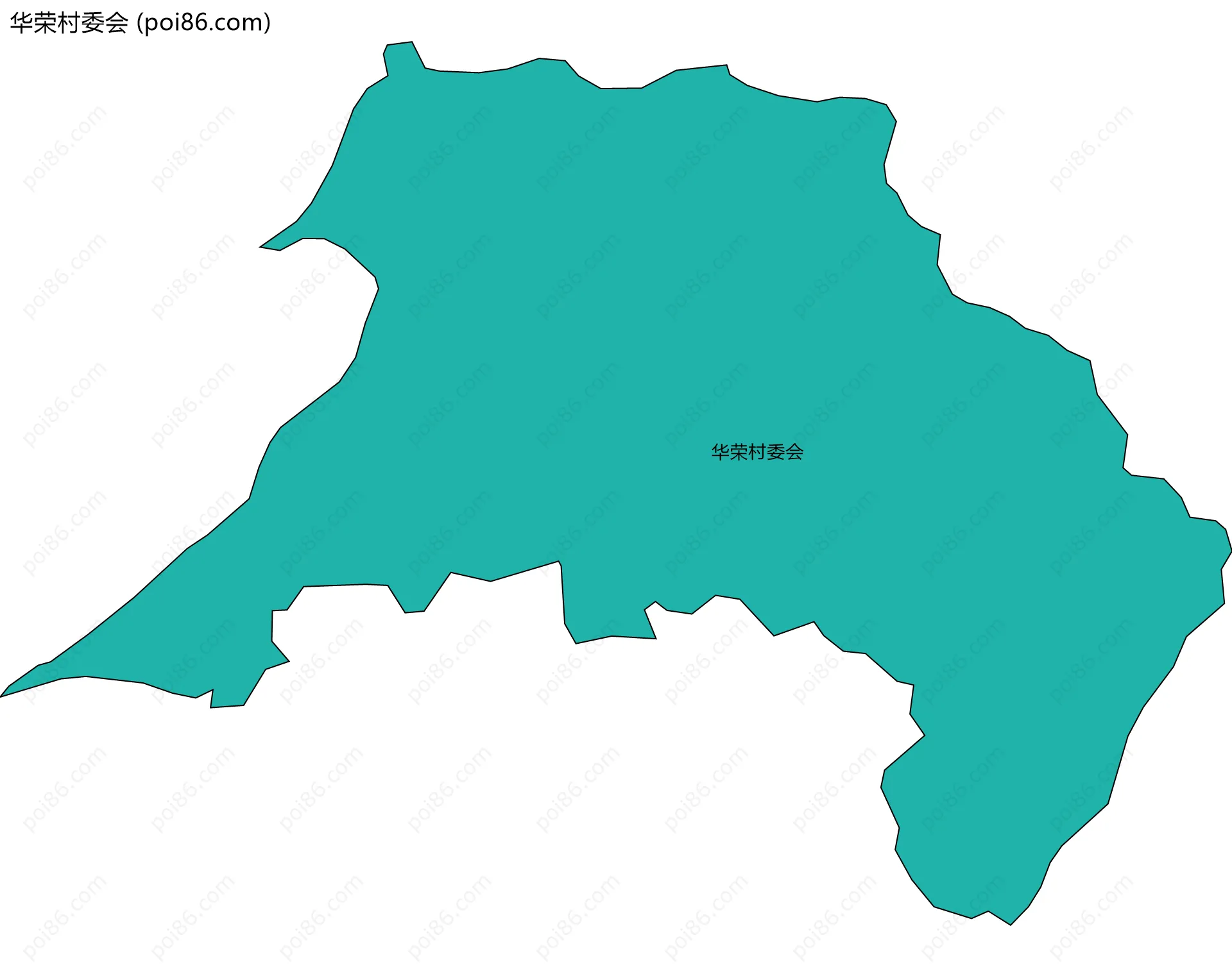 华荣村委会边界地图