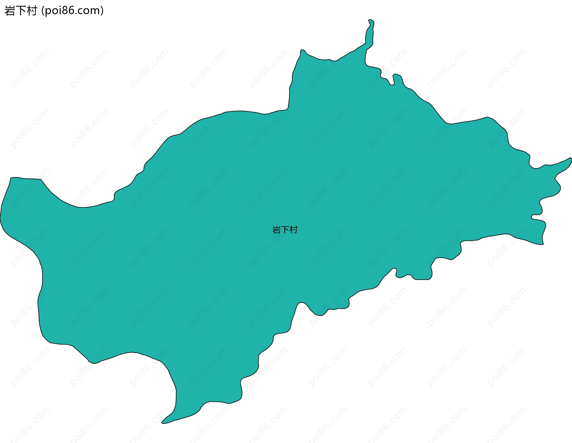 岩下村边界地图
