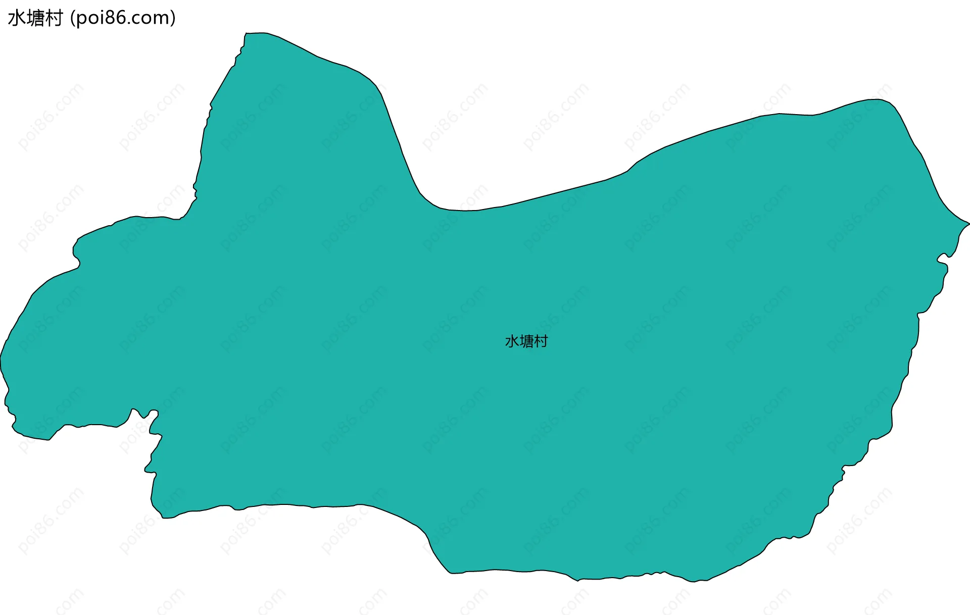 水塘村边界地图