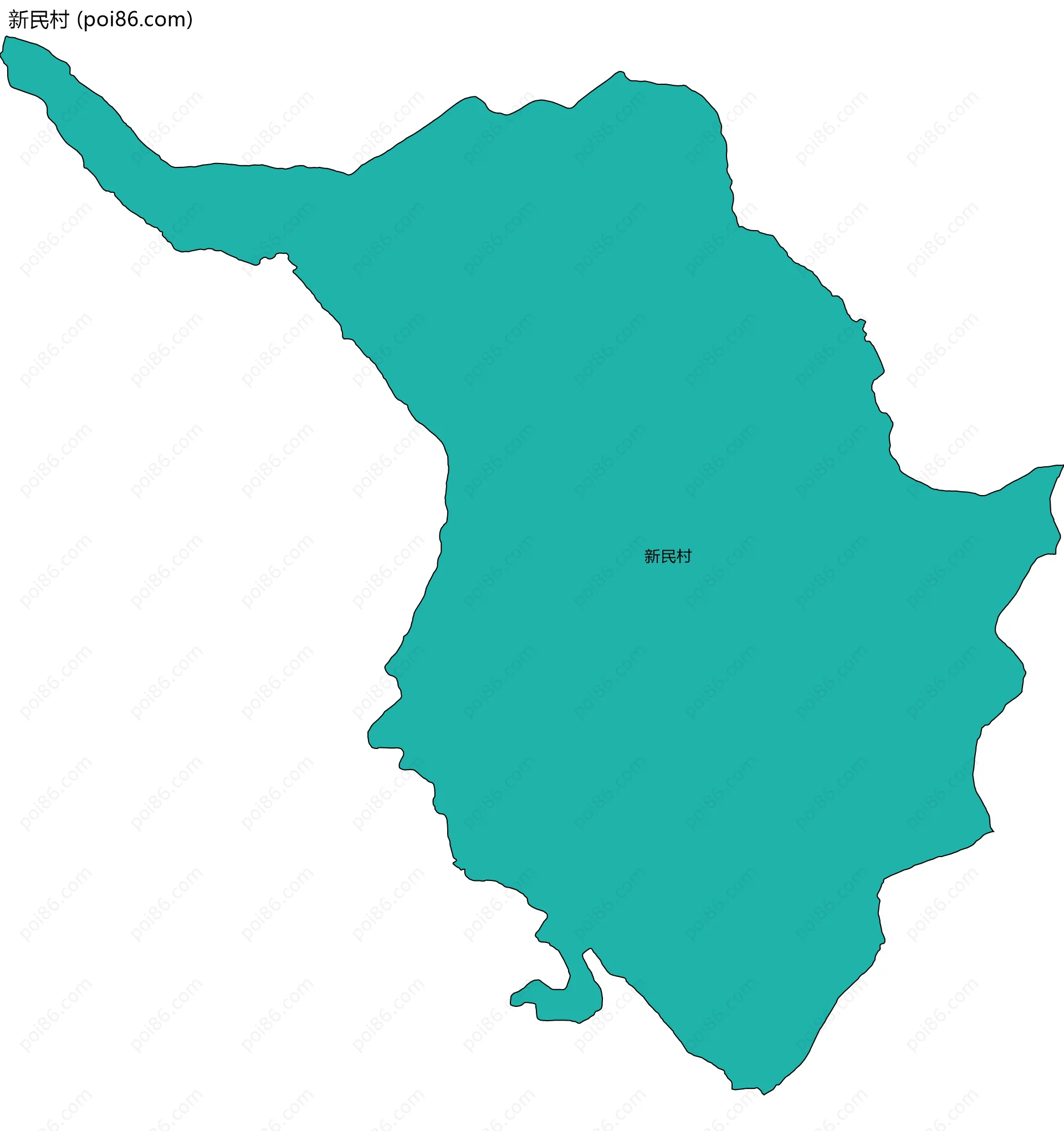 新民村边界地图
