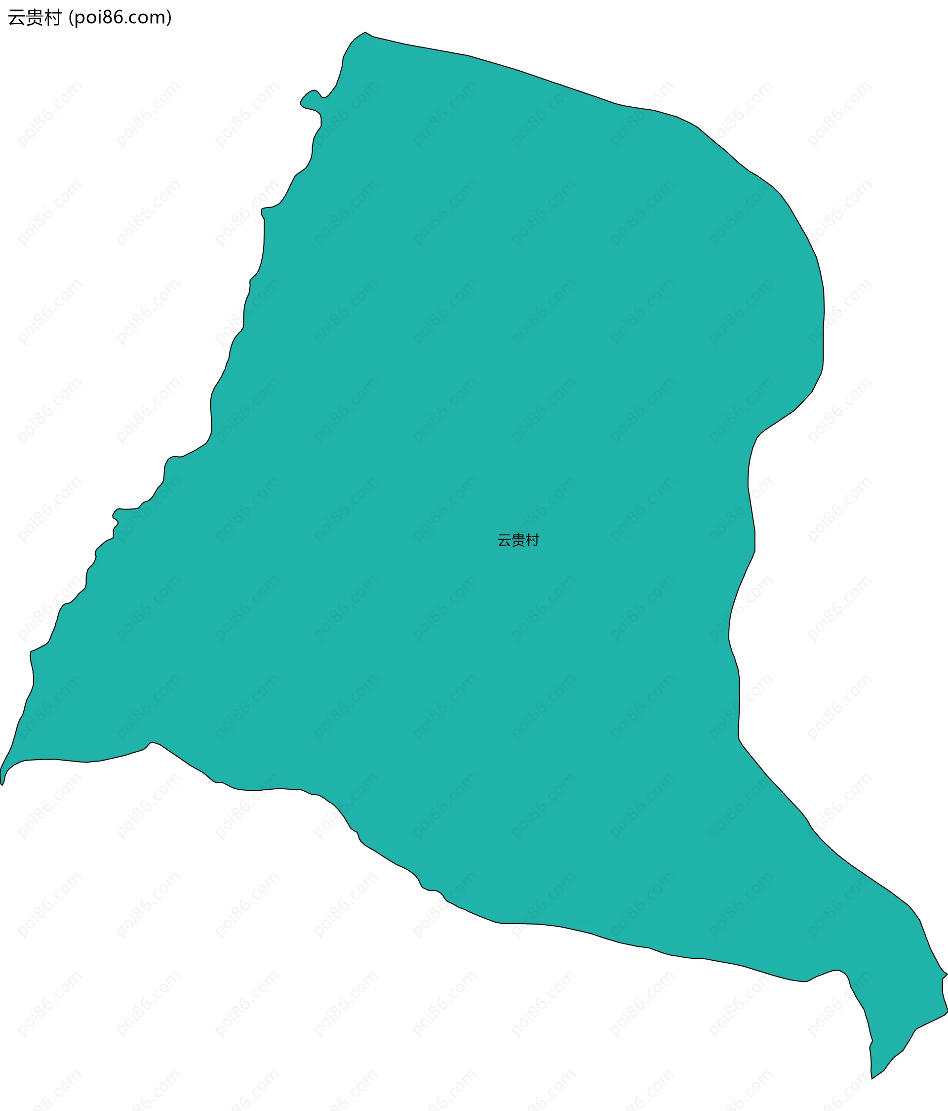 云贵村边界地图