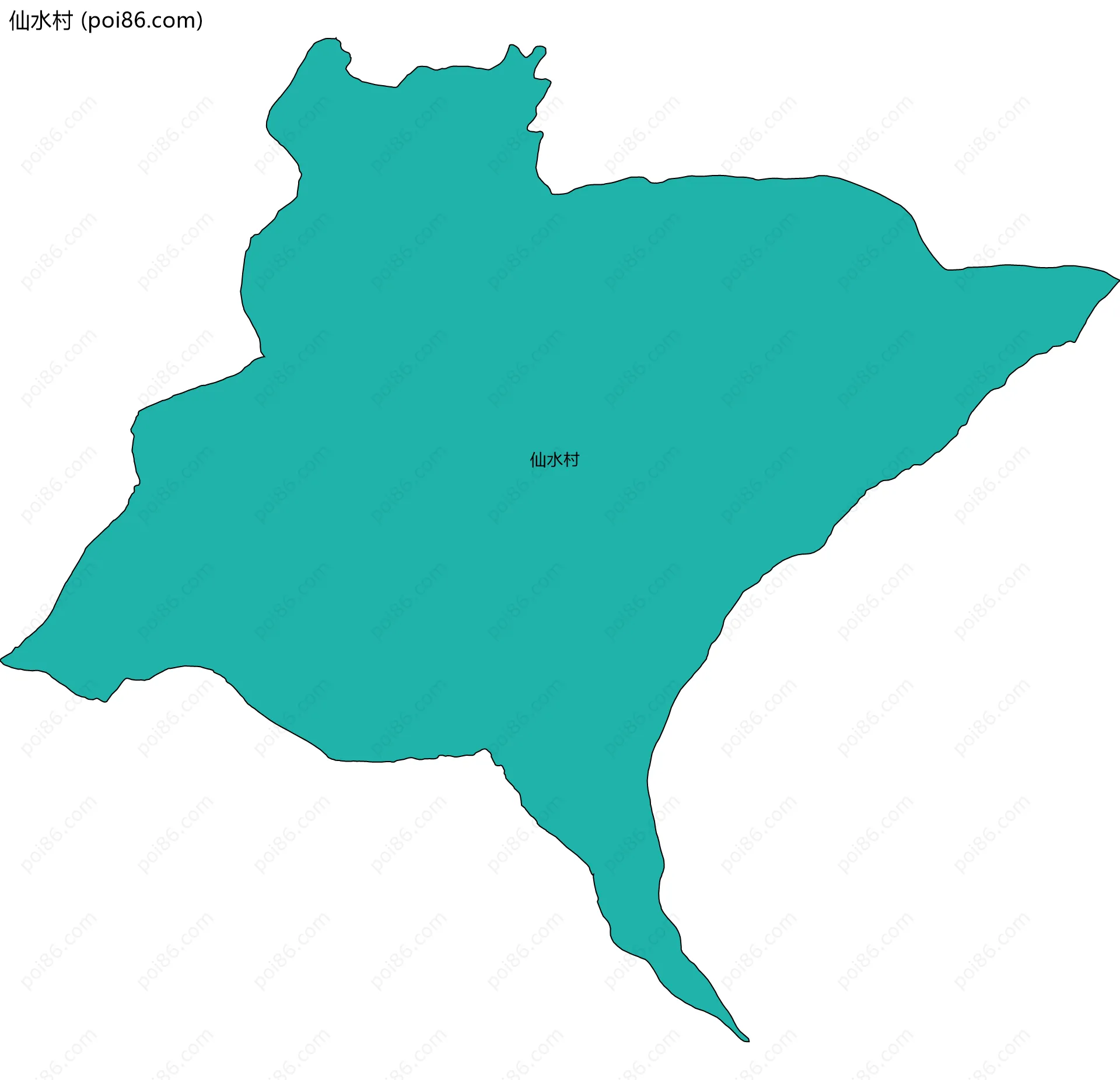 仙水村边界地图