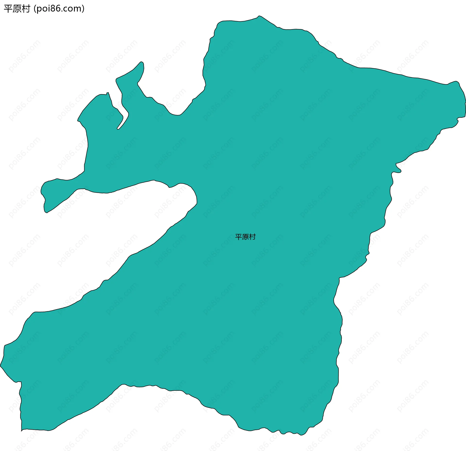 平原村边界地图