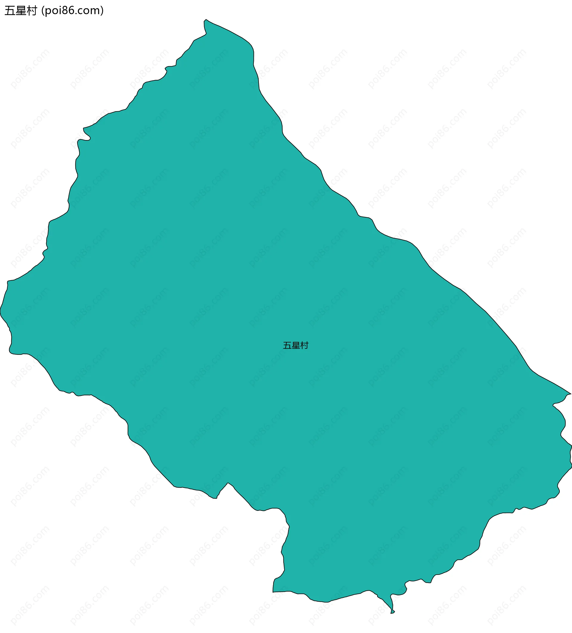 五星村边界地图