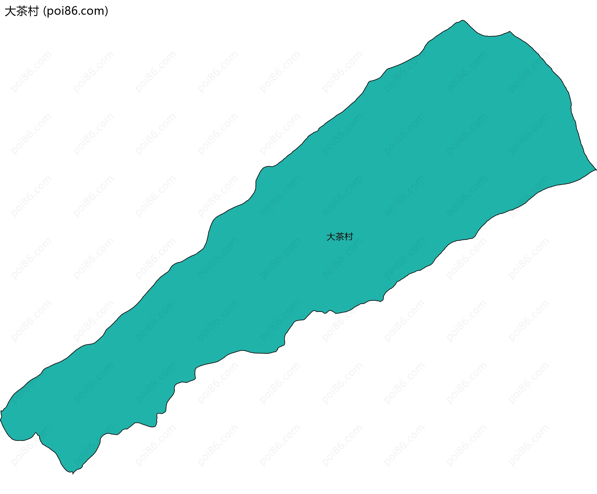 大茶村边界地图