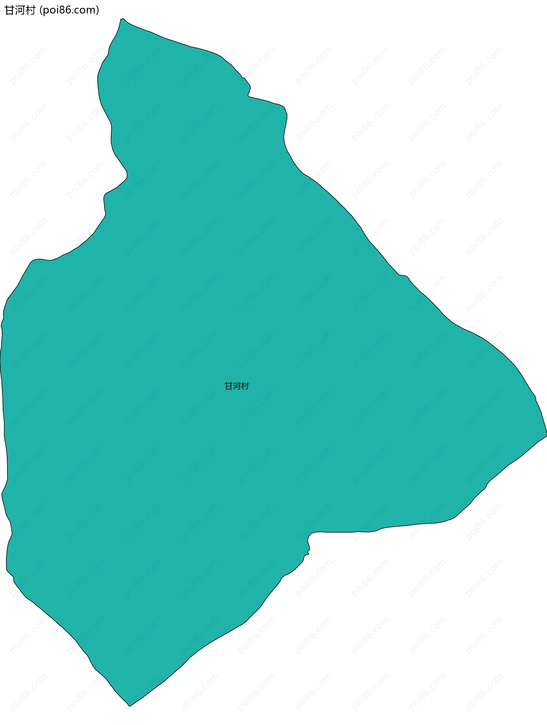 甘河村边界地图