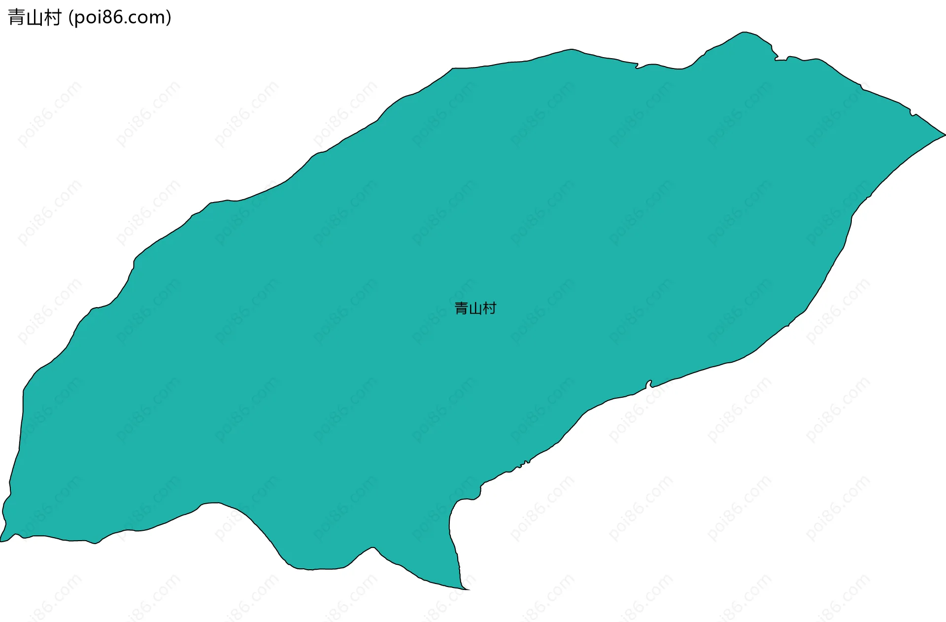 青山村边界地图