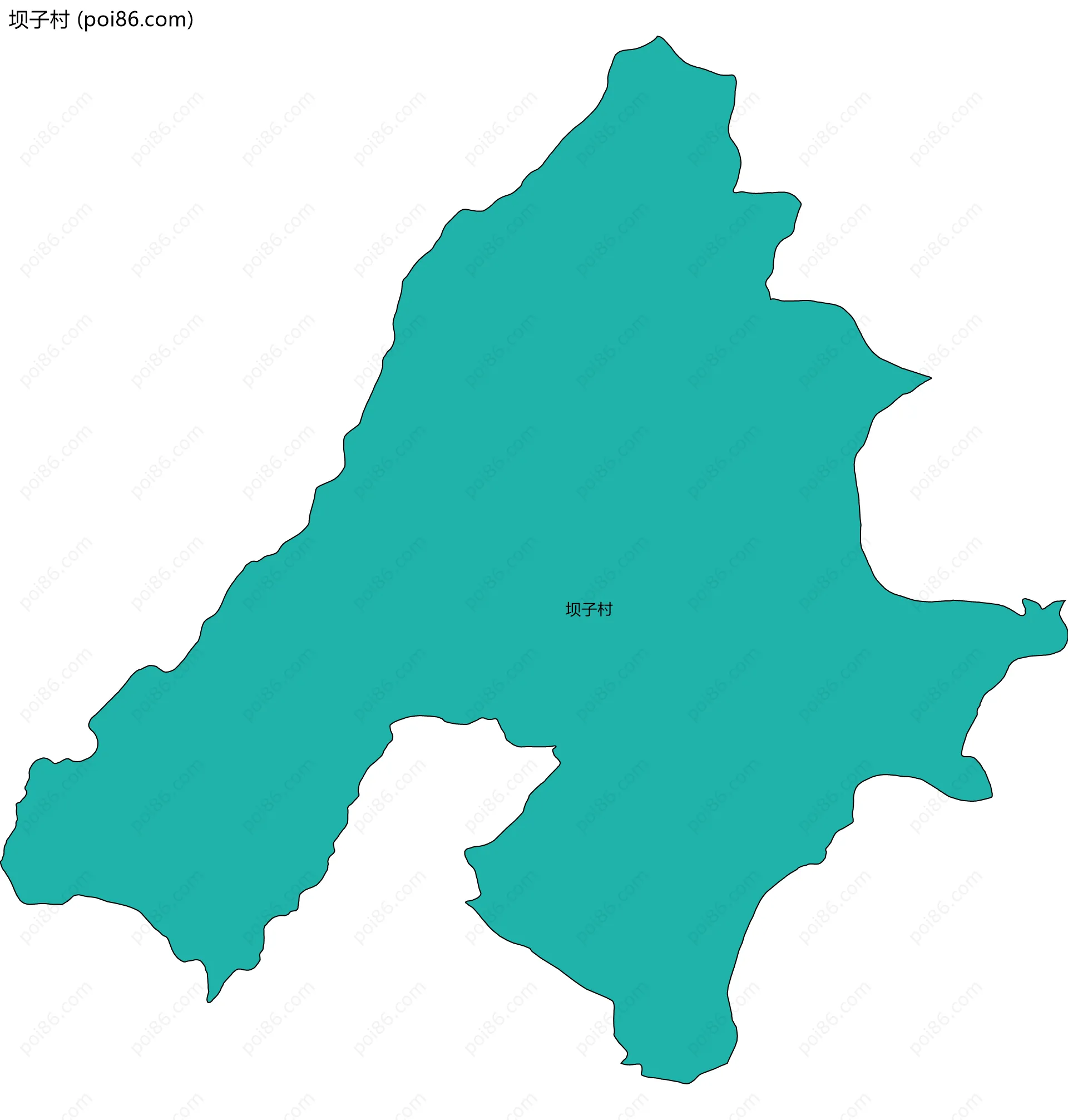 坝子村边界地图