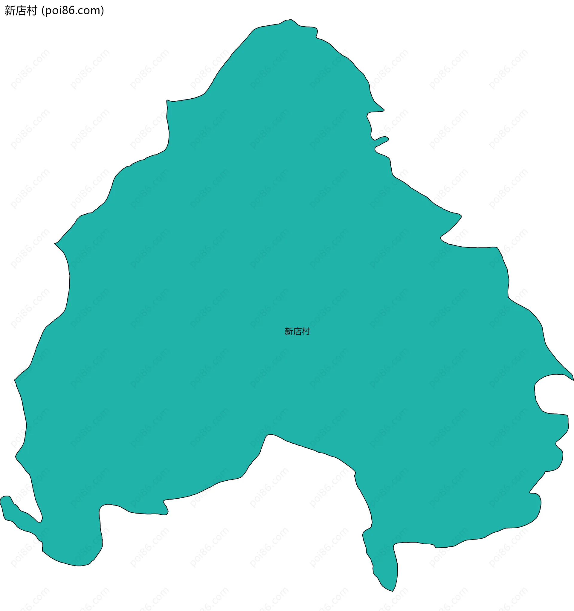 新店村边界地图