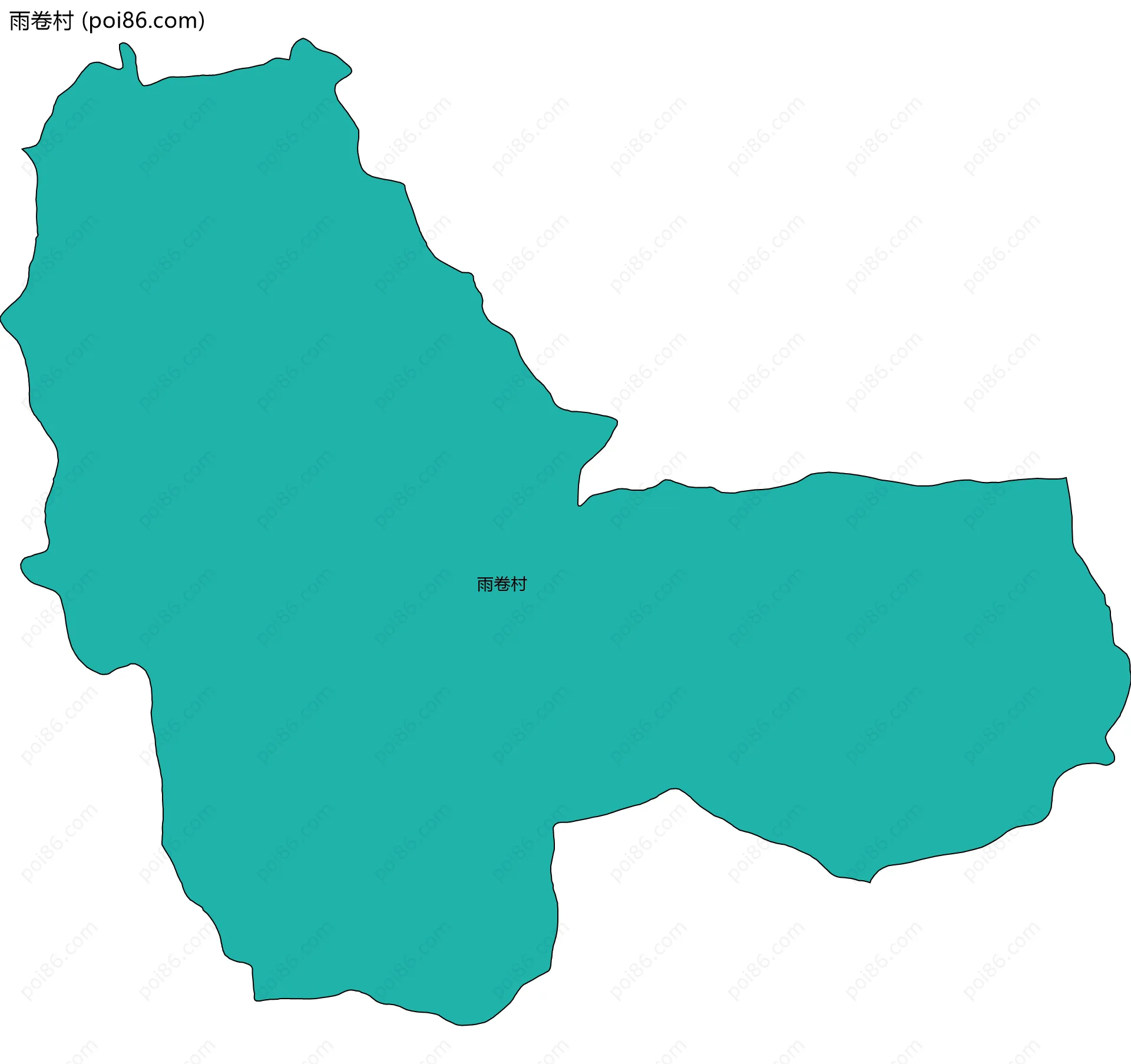 雨卷村边界地图