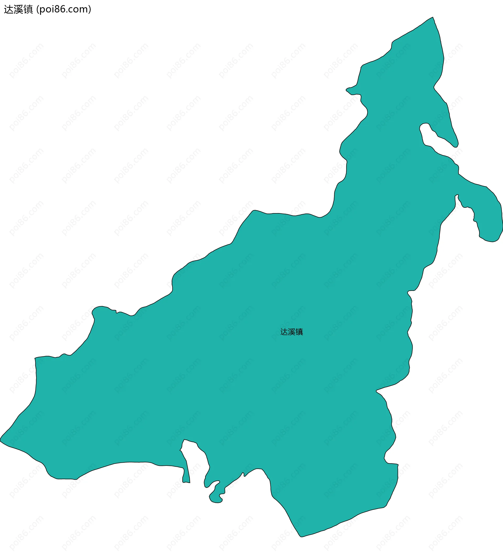 达溪镇边界地图